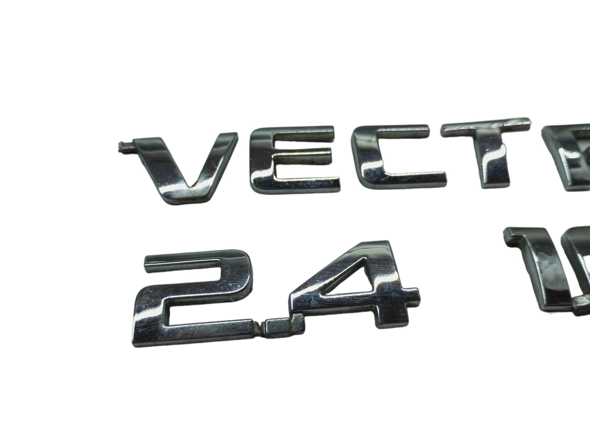 Emblema Vectra 2.4 16v 2006 2008 2010 2012 Letras Cromadas Prata 2