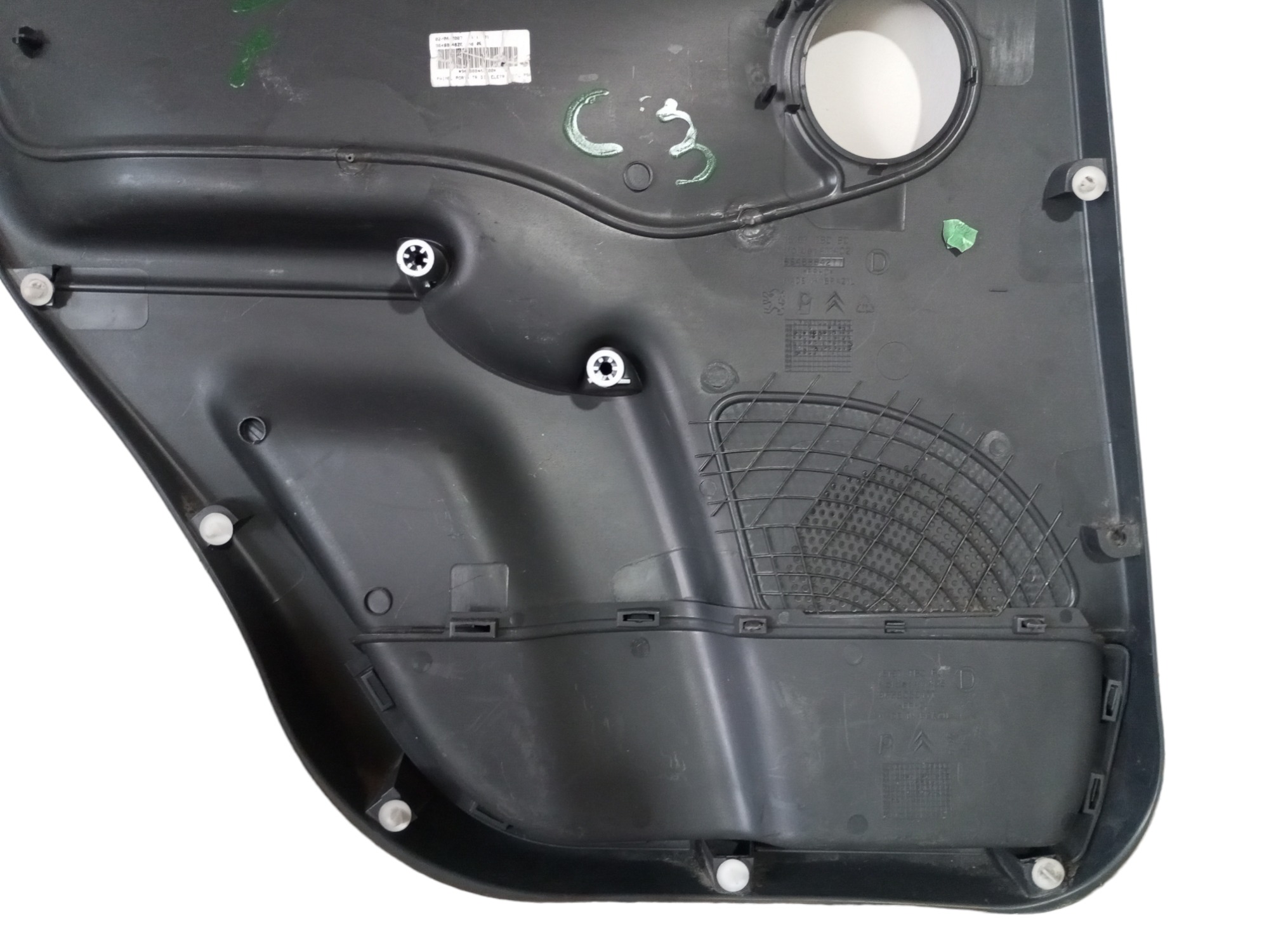 Forro Porta Citroen C3 2002 2003 2004 2005 Traseira Direita Preto 7