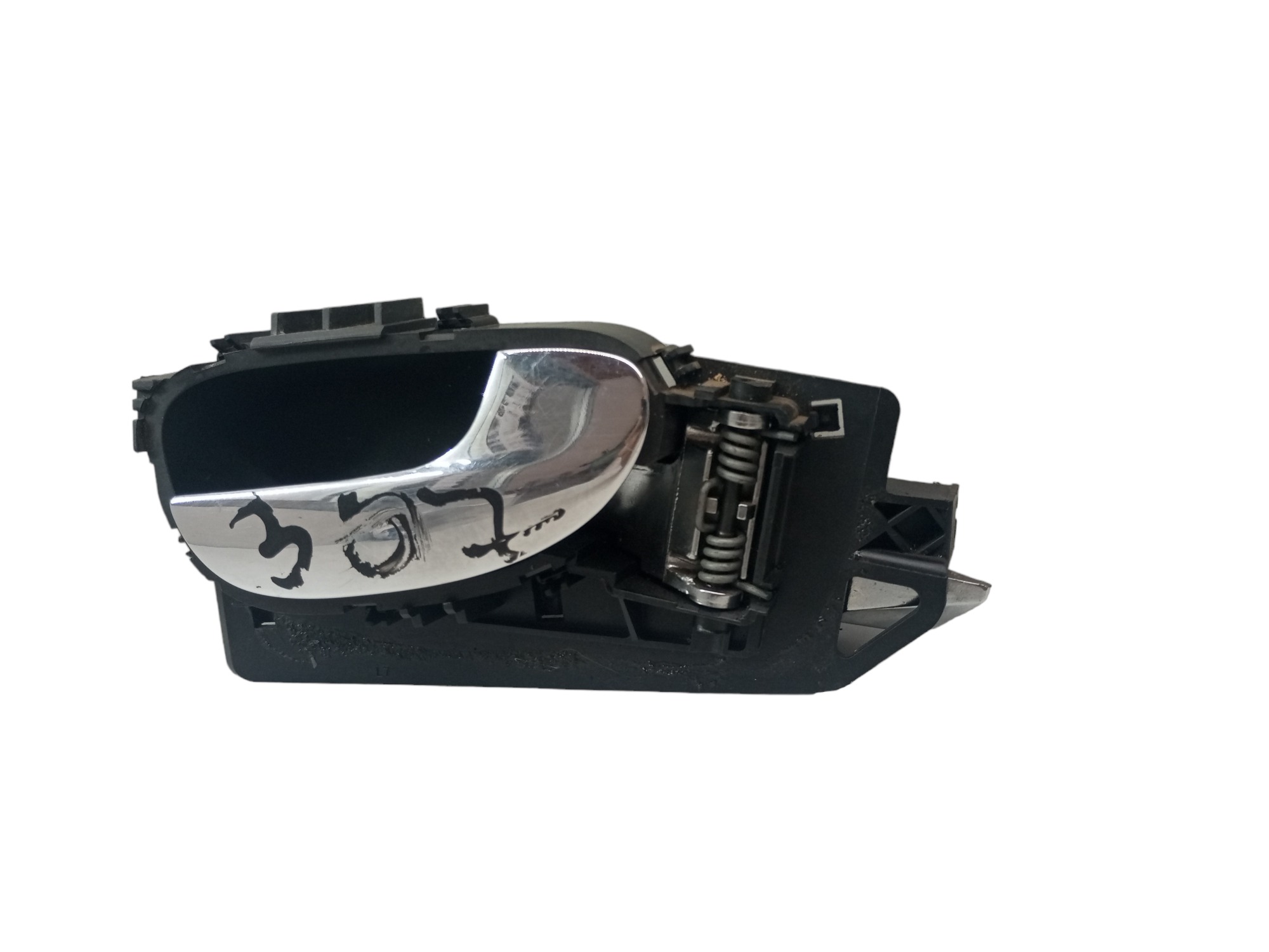 Macaneta Puxador Porta Peugeot 307 2006 2012 Lado Direito  Preto/prata Dianteira/traseira 1
