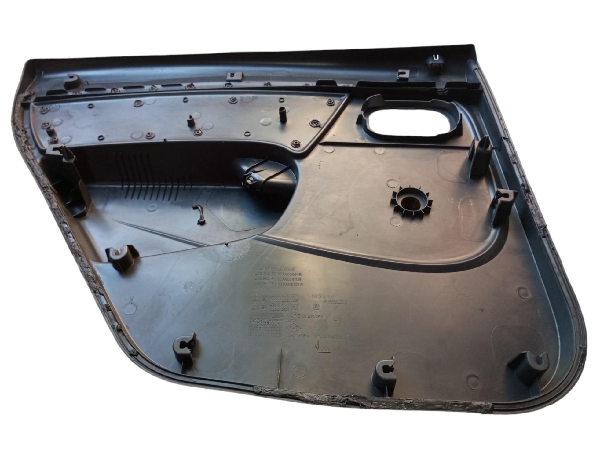 Forro Porta Renault Logan 2010 2011 2012 Traseiro Direito  Preto 5