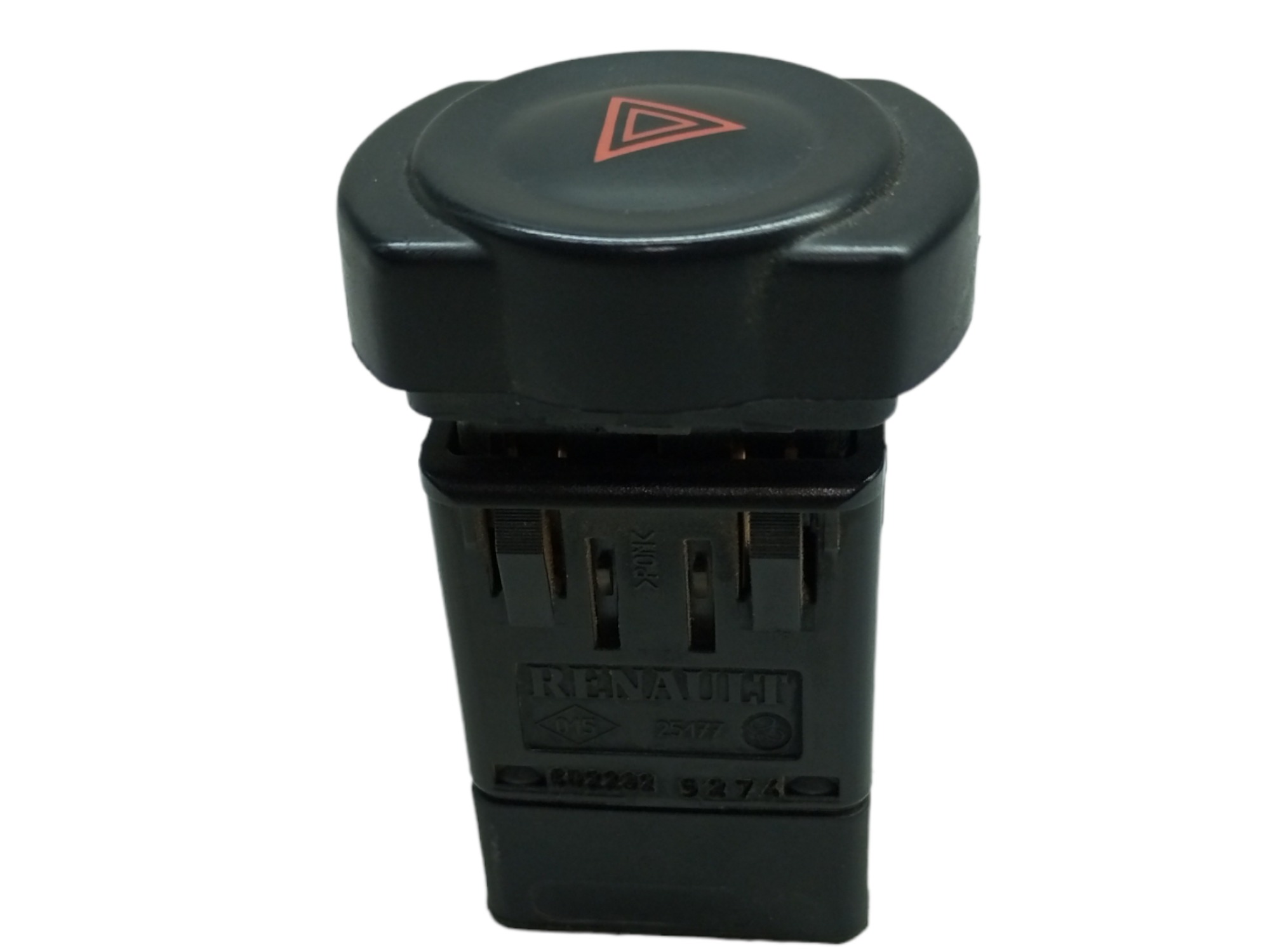 Botao Pisca Alerta Logan Sandero Renault 2008 2009 2010  Preto 5