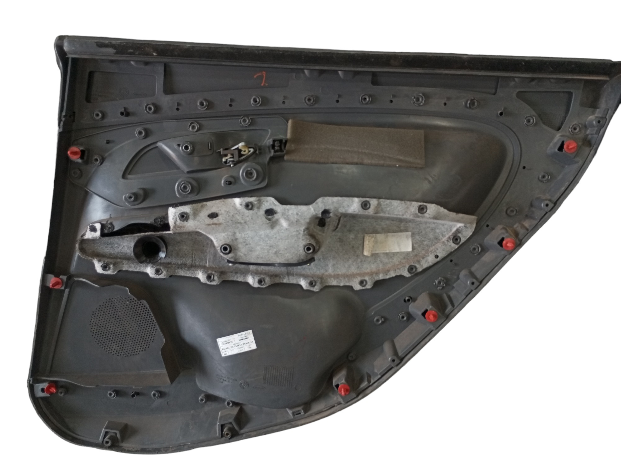Acabamento Forro De Porta Fiat Punto Traseiro Esquerdo 2008 Cinza 3