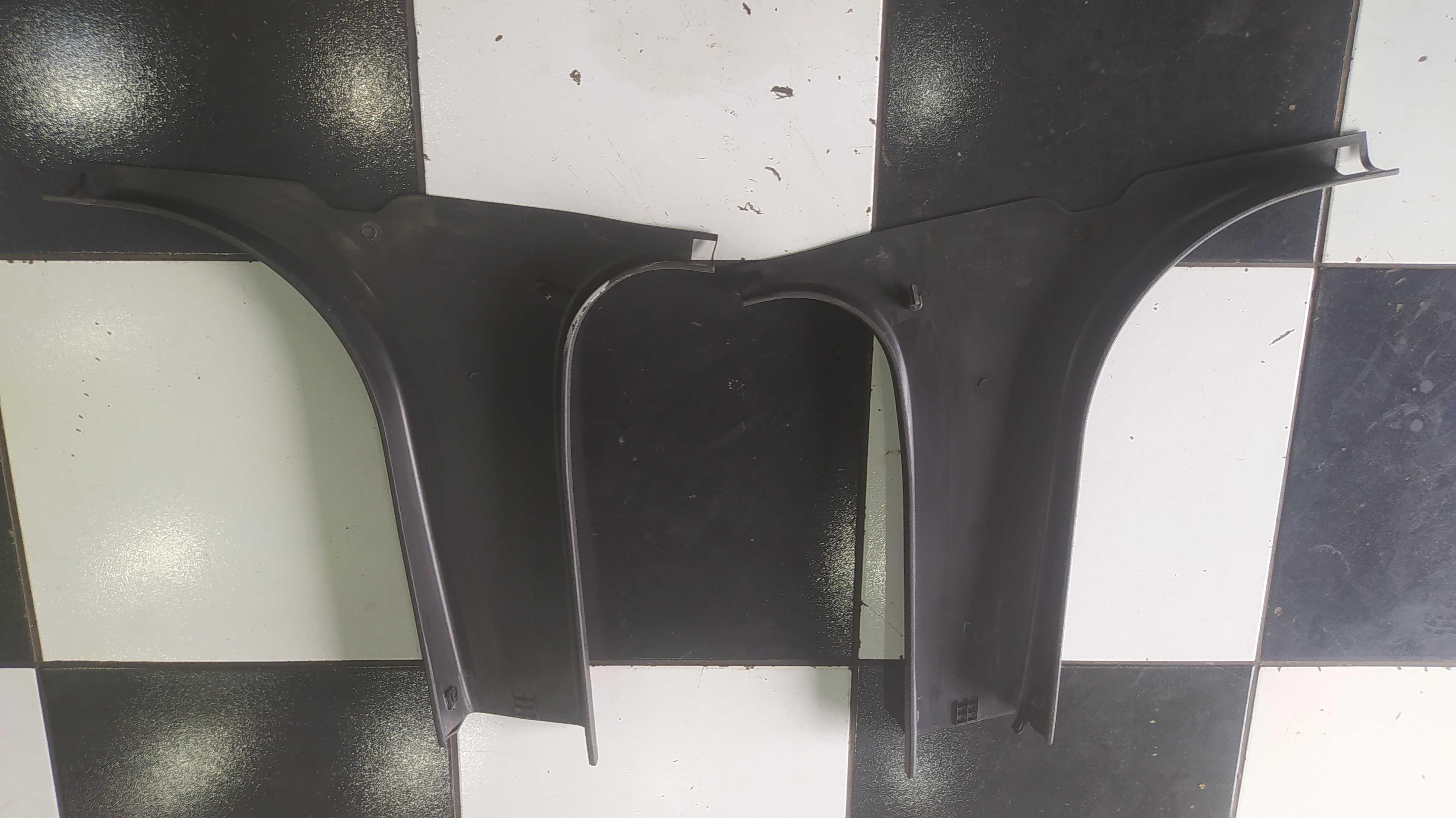Par Moldura Acabamento Coluna Central Inferior Ford Fusion Preto 4