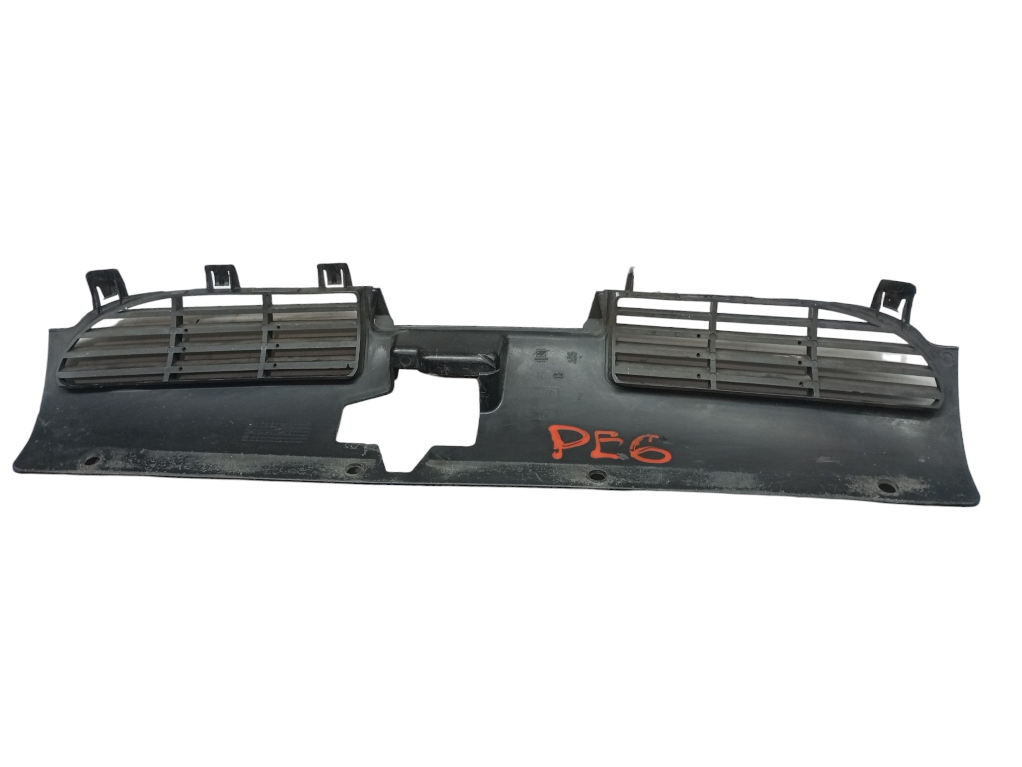 Grade Parachoque Peugeot 206 2001 2004 2006 2008 Superior Preto Plástico 4