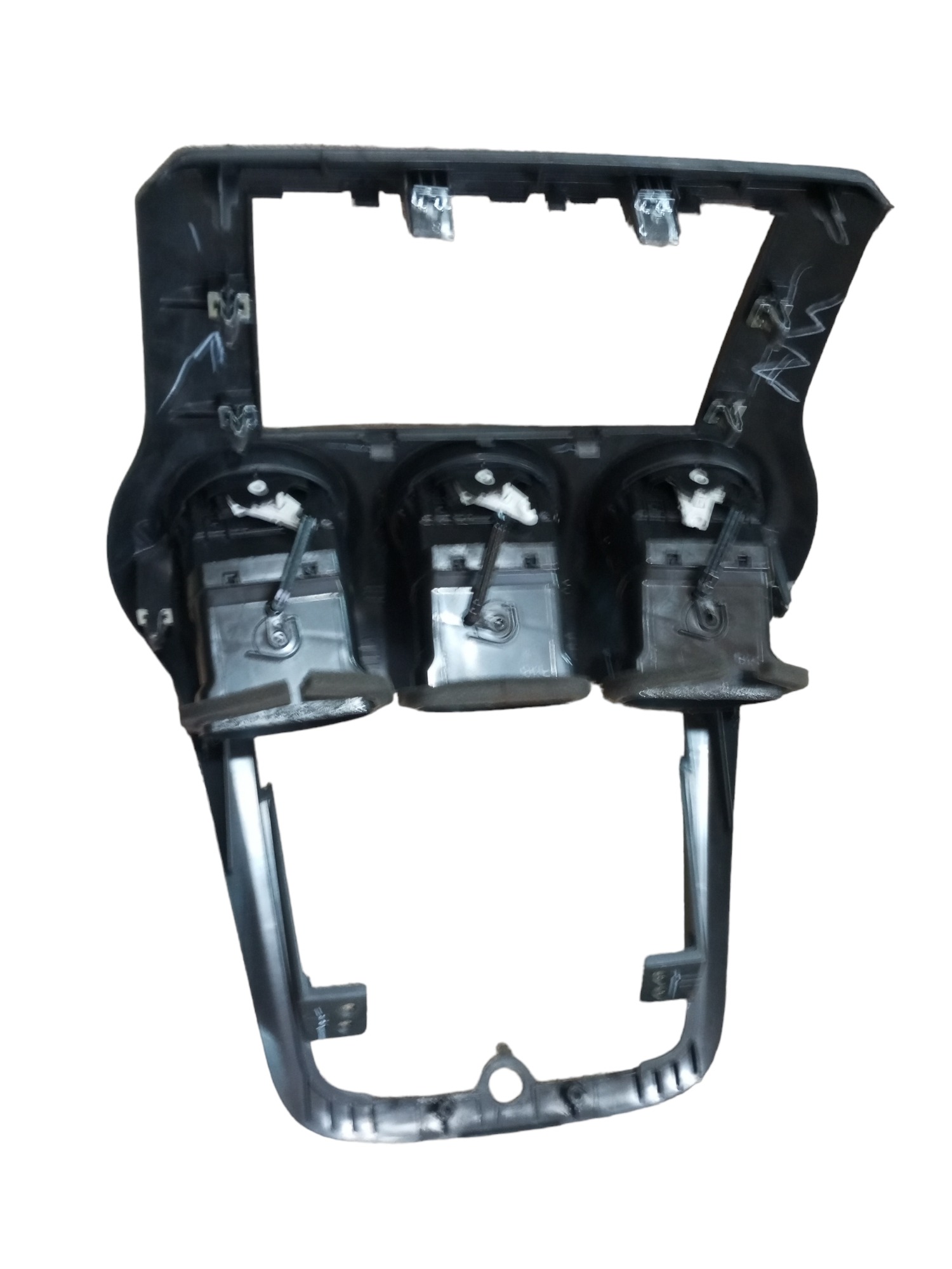 Moldura Painel Central Captiva 2008 2009 2010 2015 2 Din  Cinza 2