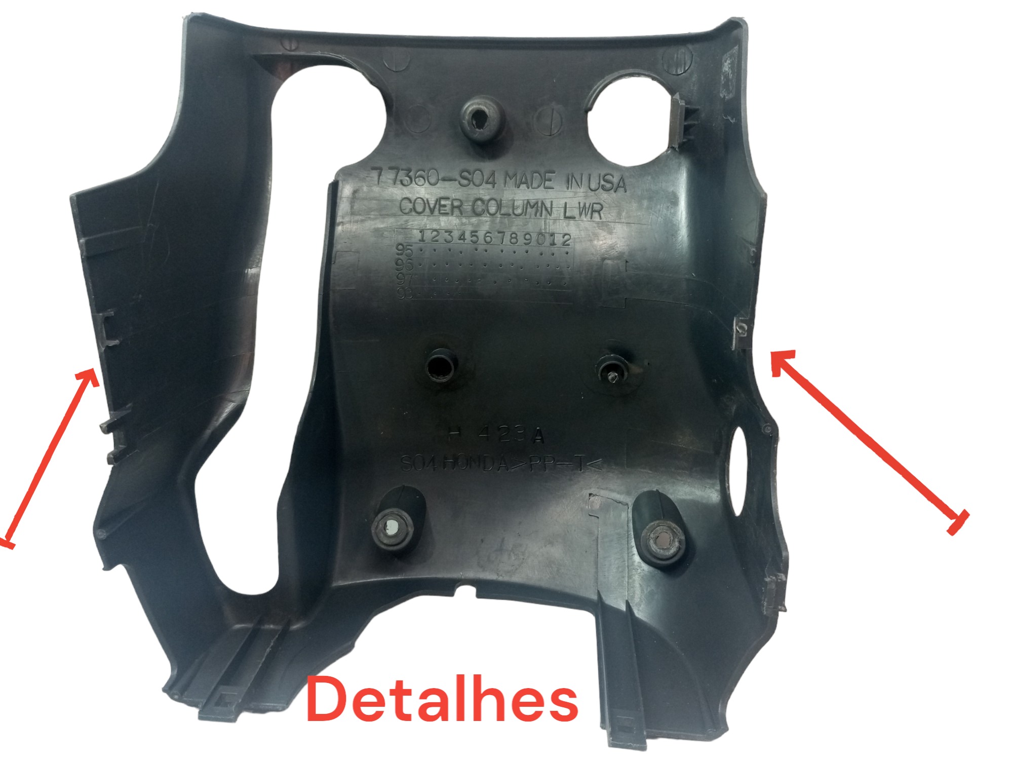 Moldura Coluna Direcao Chave Seta Honda Civic 96 2000 2