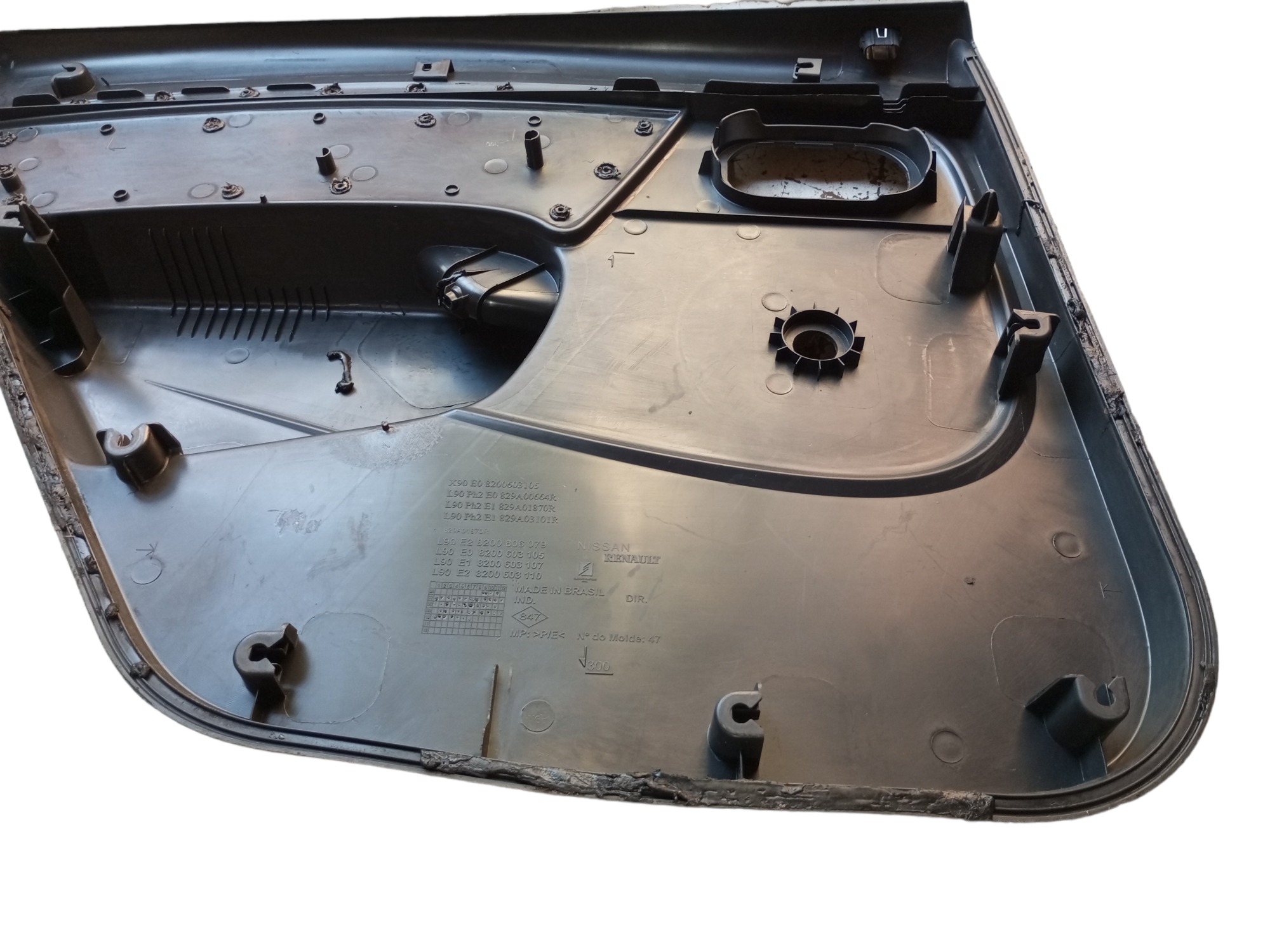 Forro Porta Renault Logan 2010 2011 2012 Traseiro Direito  Preto 4