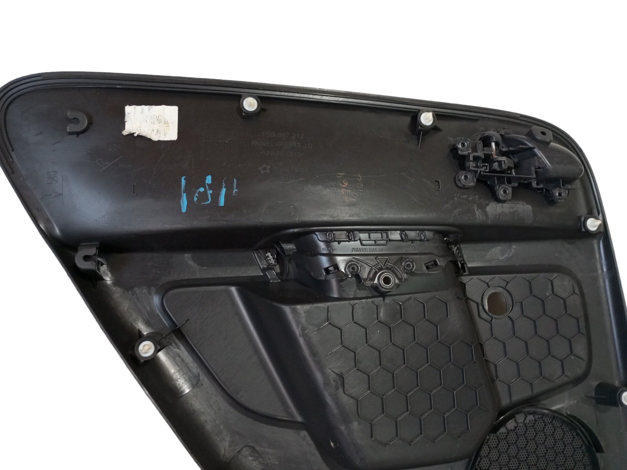 Forro Porta Volkswagen Up 2014 2015 2016 Traseira Direita Preto 3