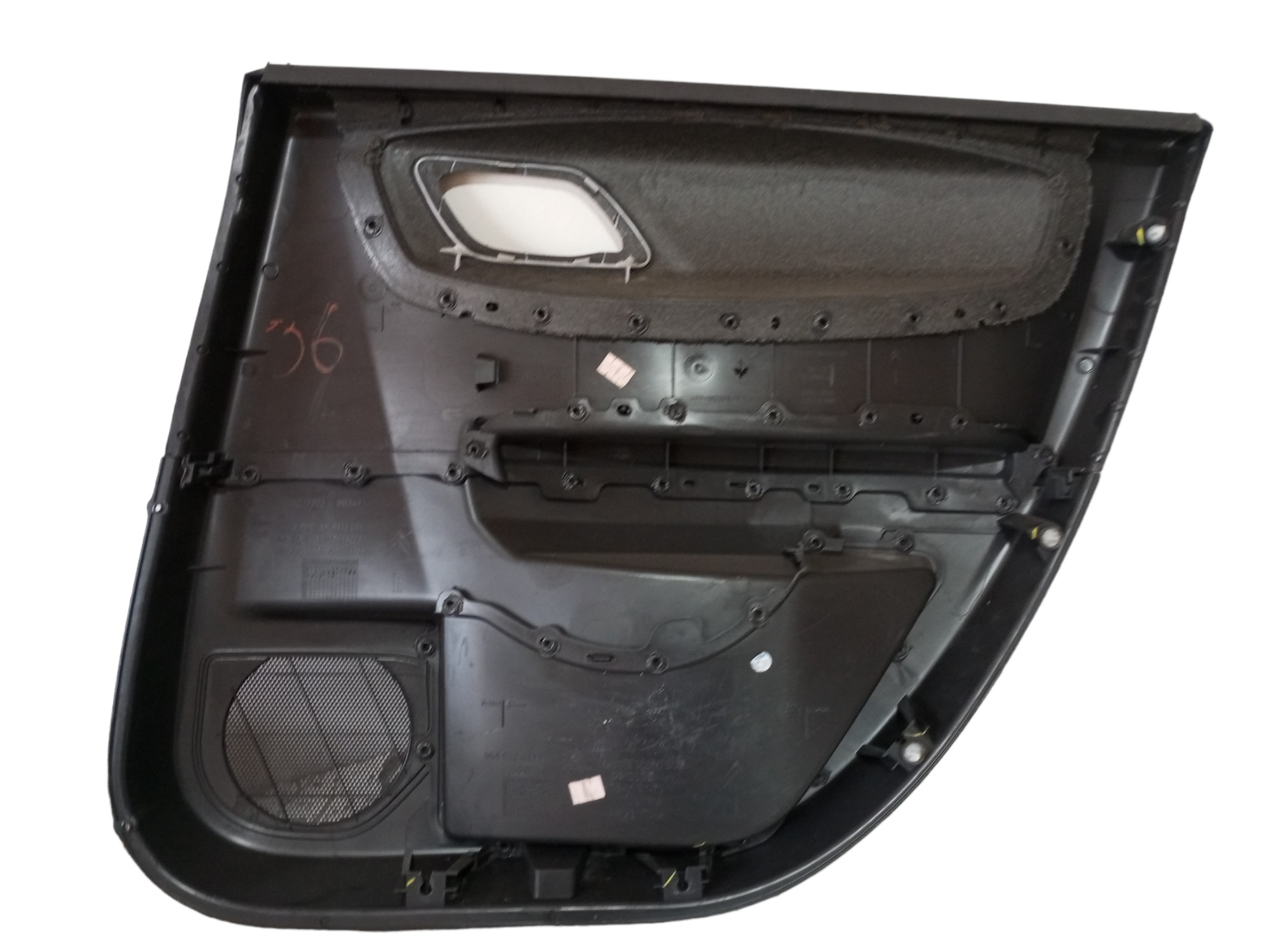 Forro Porta Citroen C4 2007 2008 2009 Traseira Esquerda  Preto 6