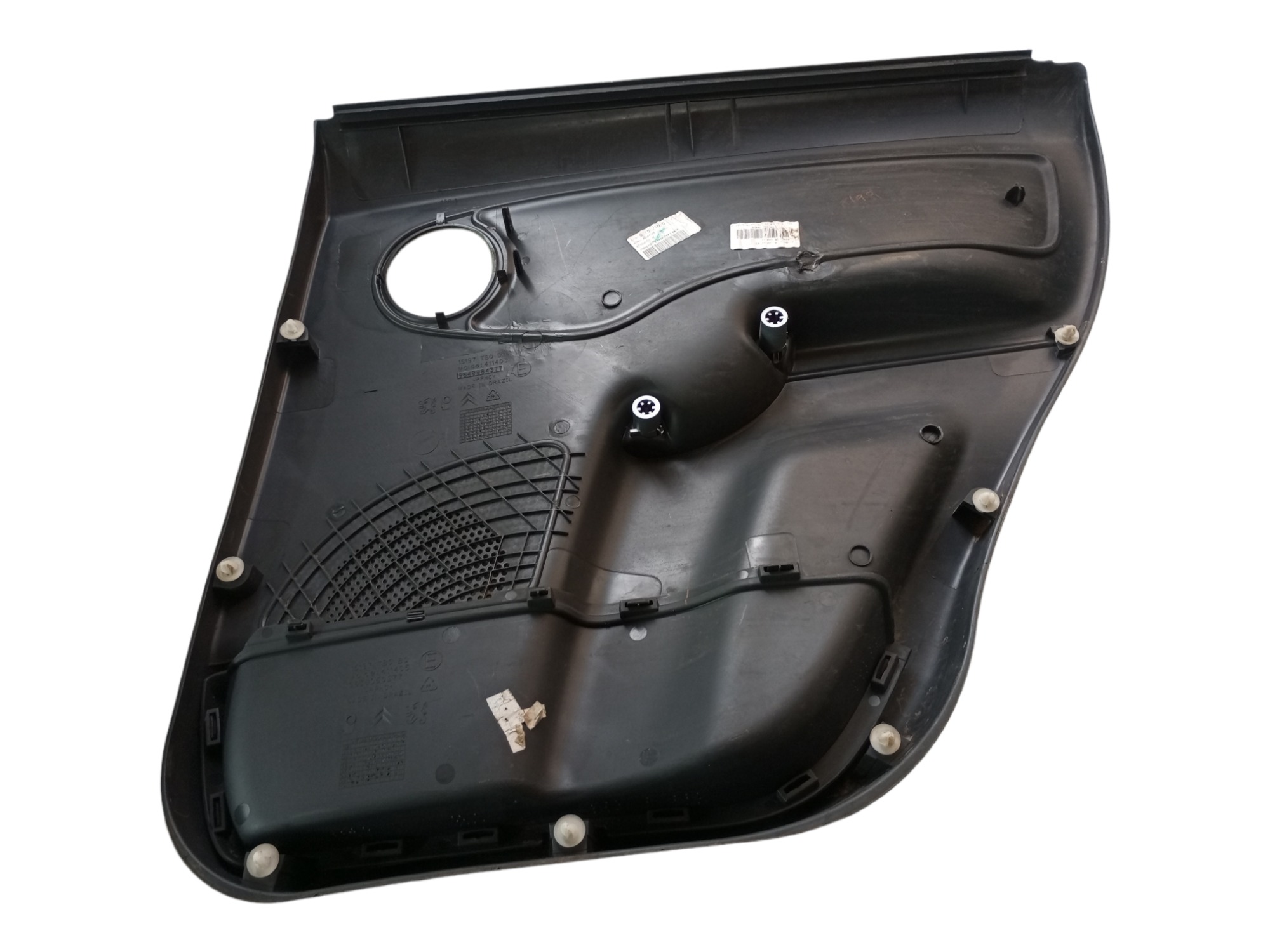 Forro Porta Citroen C3 2003 2009 2012 Traseiro Esquerdo Preto 5
