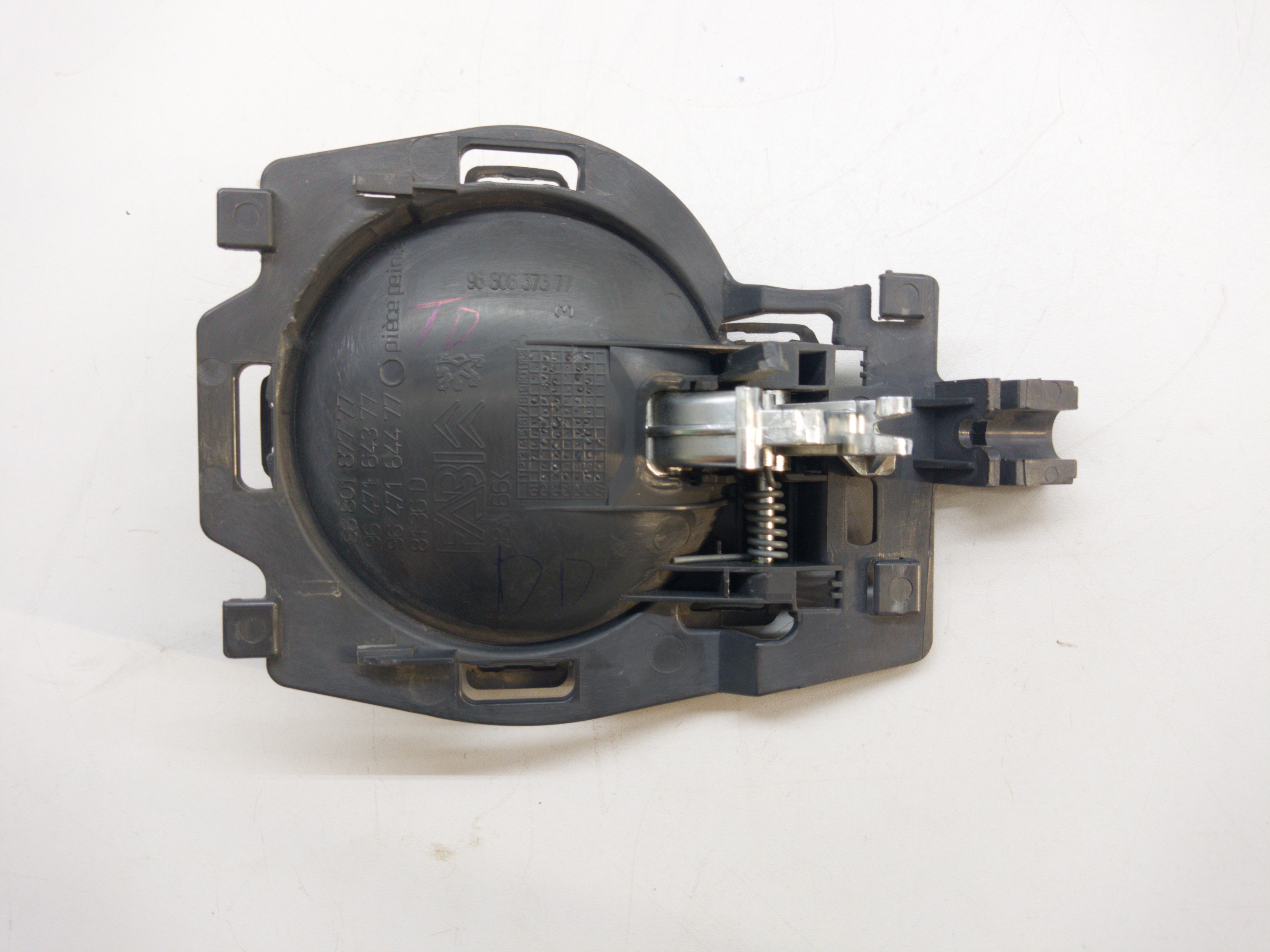 Maçaneta Interna Traseira Direito Citroen C3 2003/2012 Preto Traseira 5
