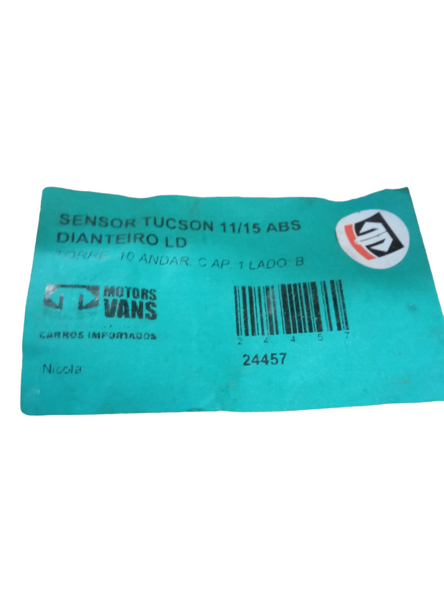 Sensor Abs Dianteiro Direito Hyundai Tucson 2011/2015 M.v 6