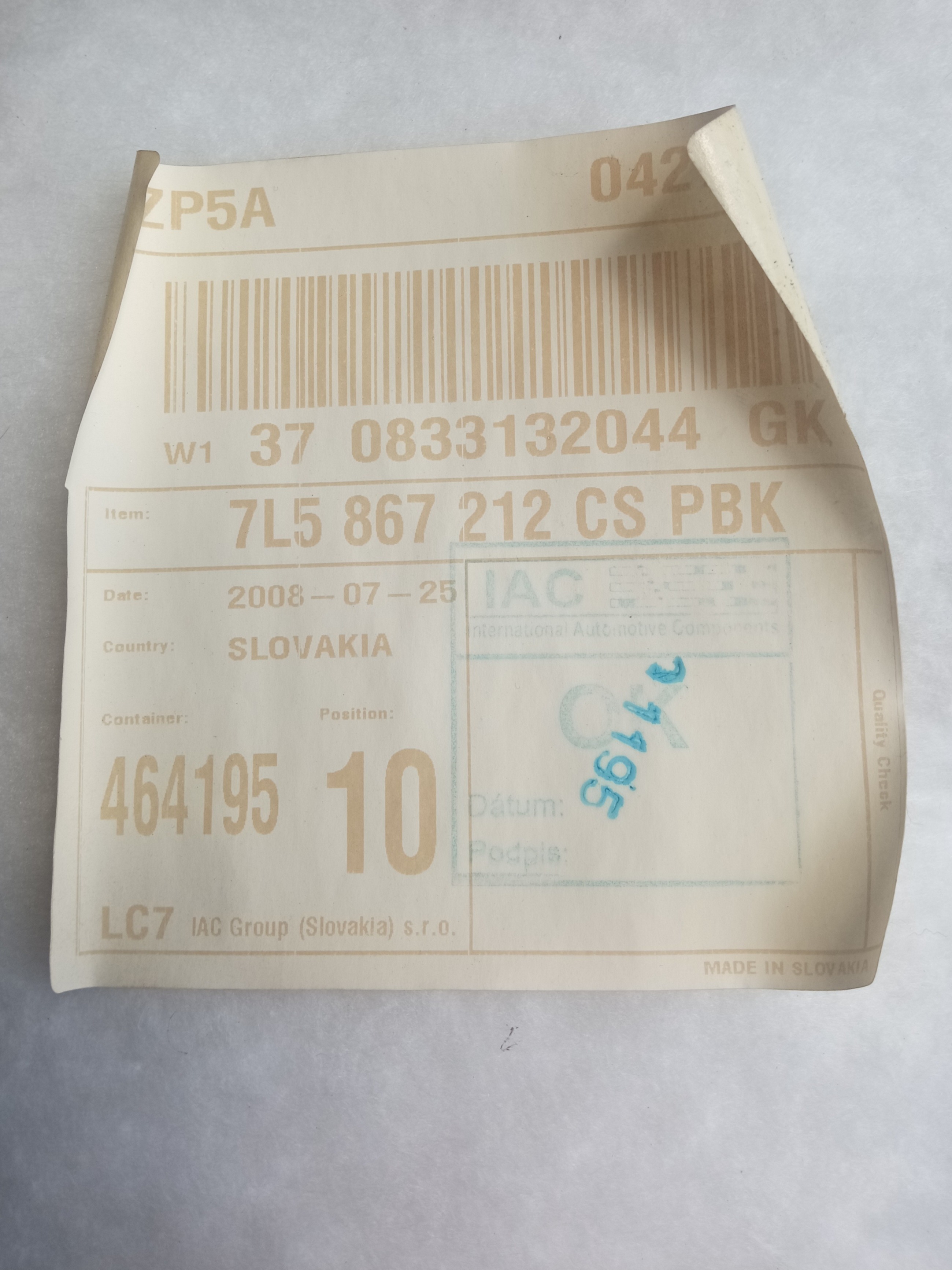 Forro Porta Traseira Direita Porsche Cayenne 2009 2010 Usado Cinza 4