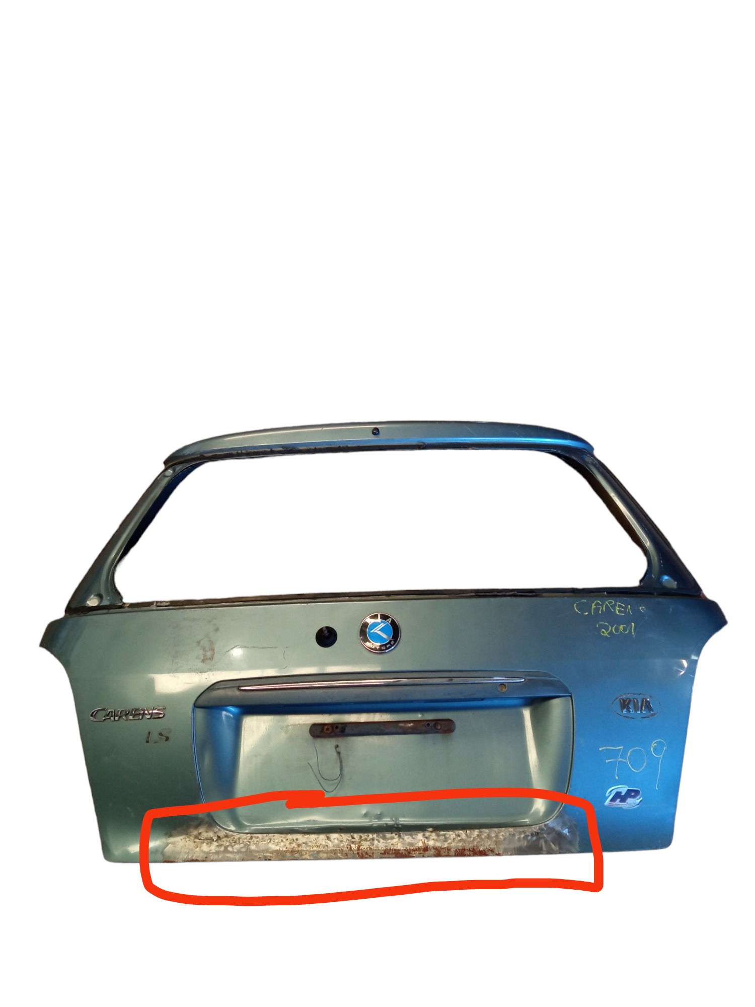 Tampa Traseira Kia Carens 1998 1999 2000 2001 2002 Azul 7