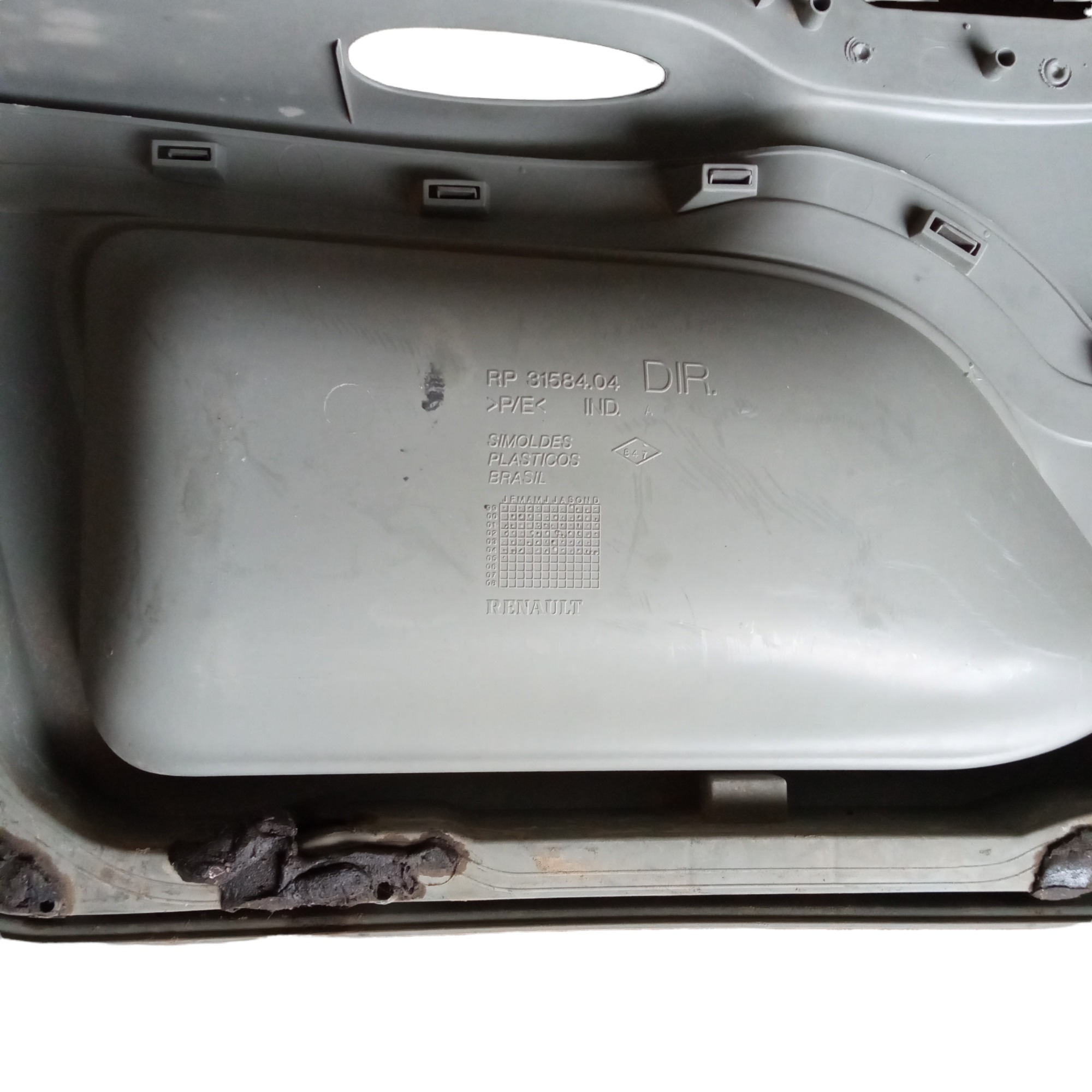 Forro De Porta Renault Dianteira Direita Clio 2003/2008 Prata 4