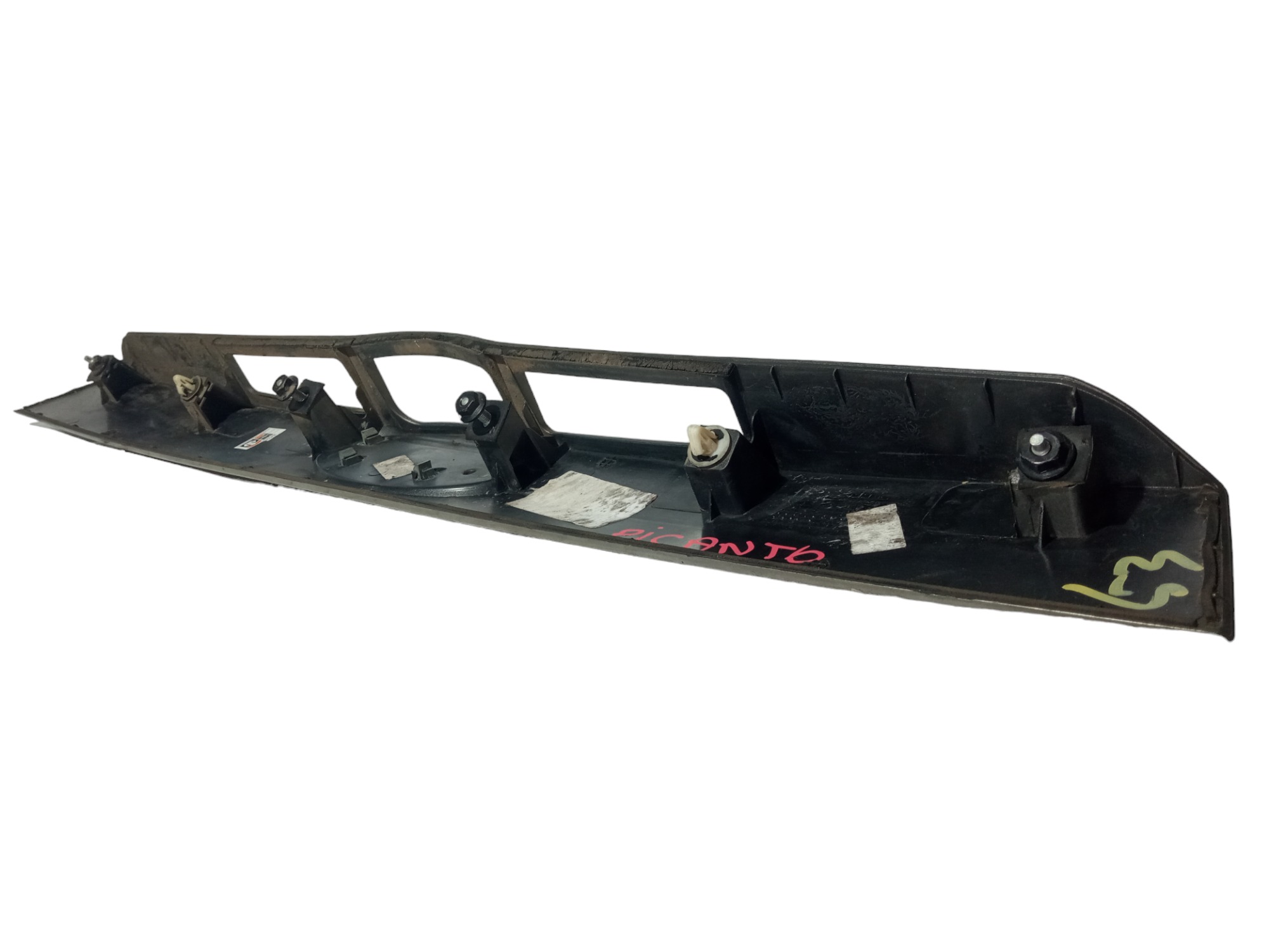 Friso Moldura Luz Placa Tampa Traseira Kia Picanto 2008 2011 Cinza 5