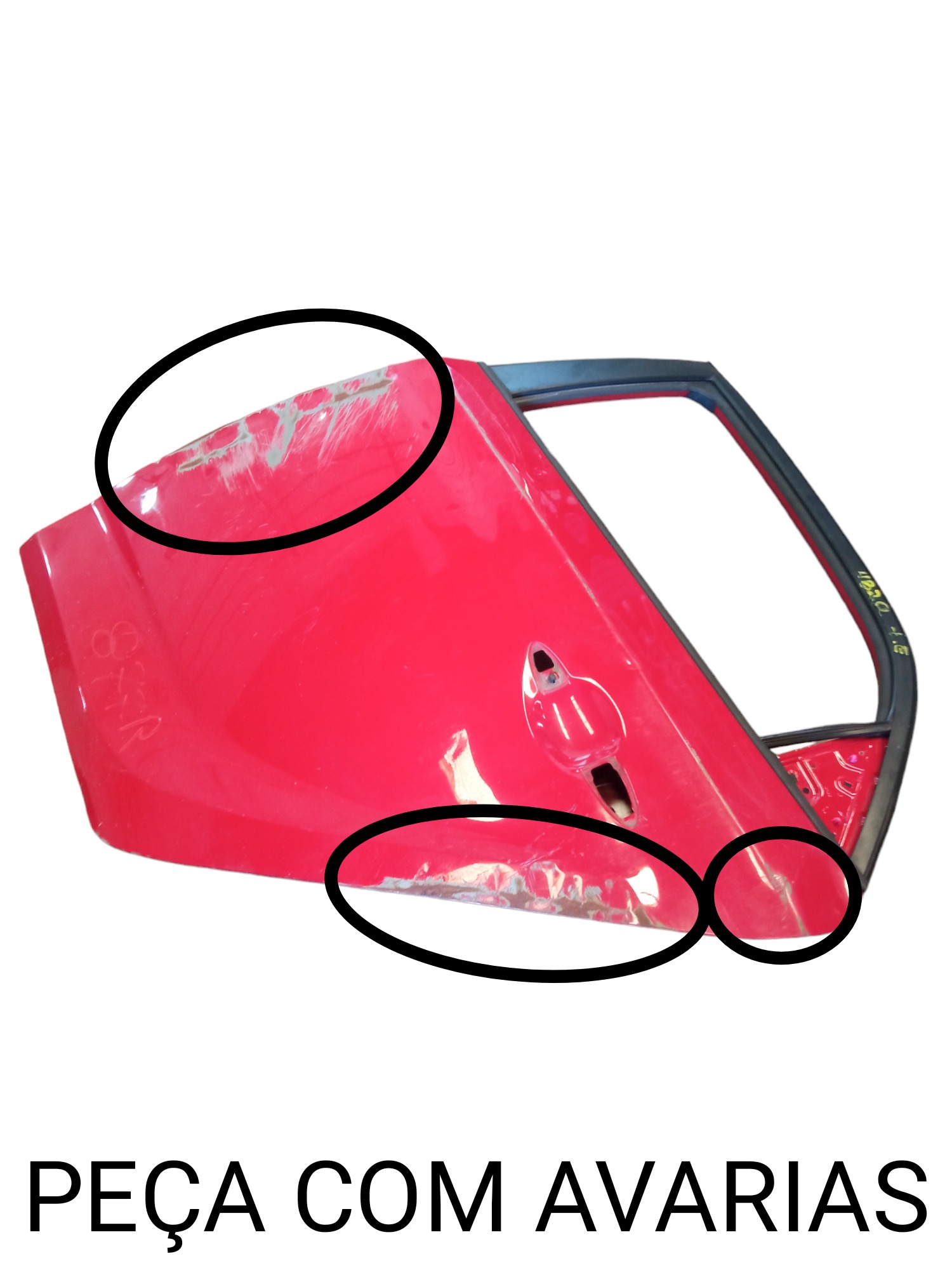 Porta Traseira Esquerda Hyundai Hb 20 Hatch 2013 A 2019  Traseira Esquerdo Vermelho 2