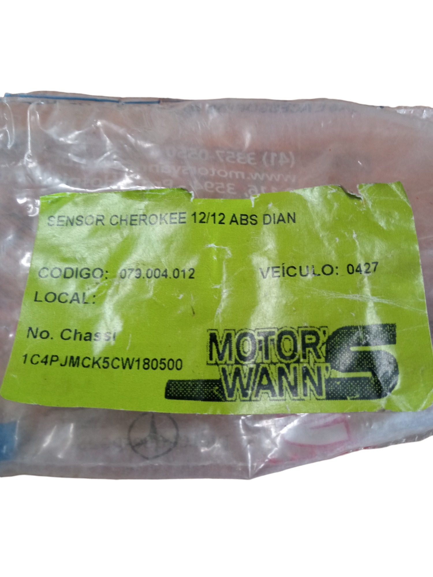 Sensor Abs Dianteiro Lado Esquerdo Jeep Cherokee 3.7 4