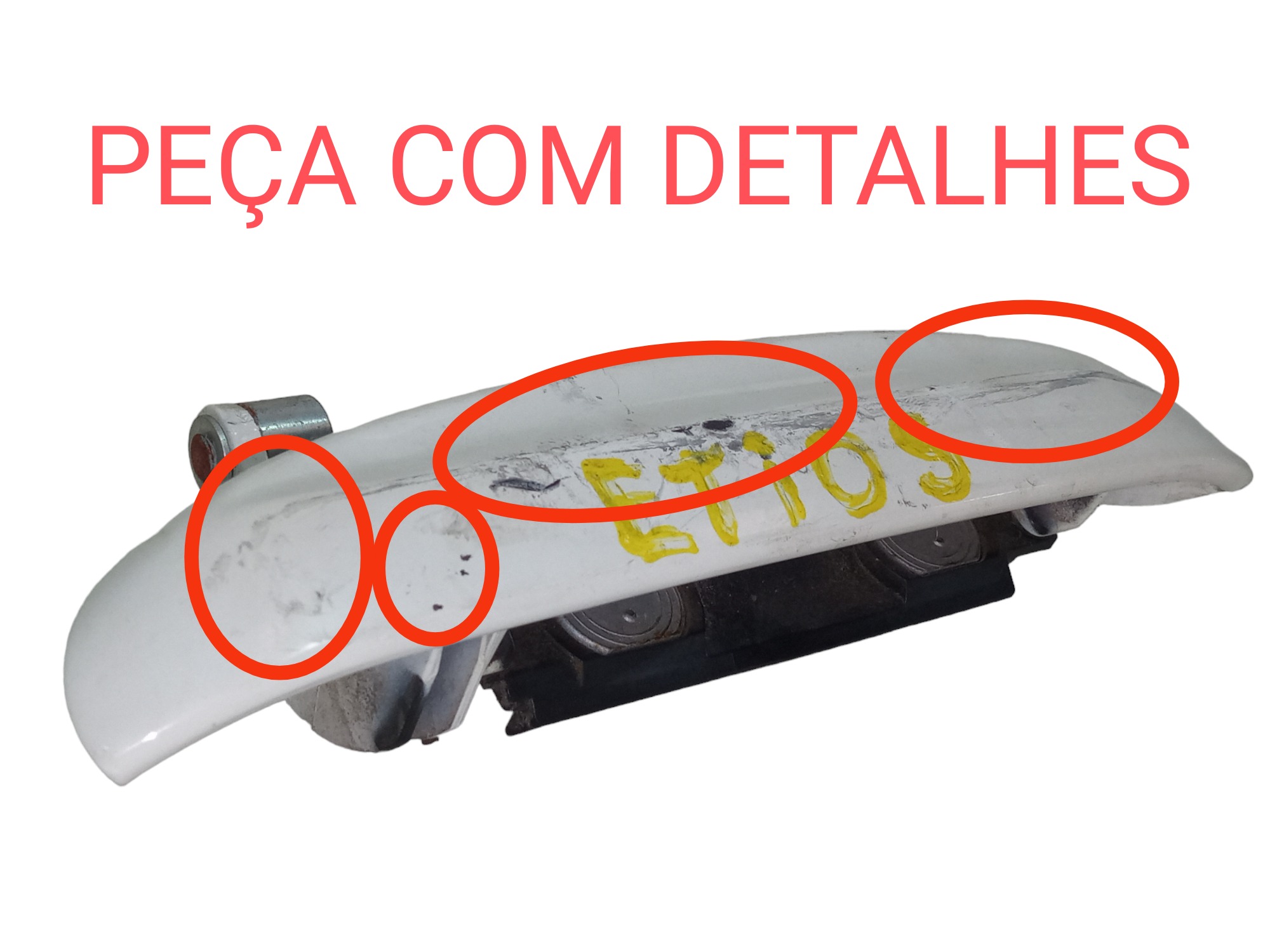 Macaneta Externa Dianteira Direita Toyota Etios 2013 A 2020 Branco Dianteira 2