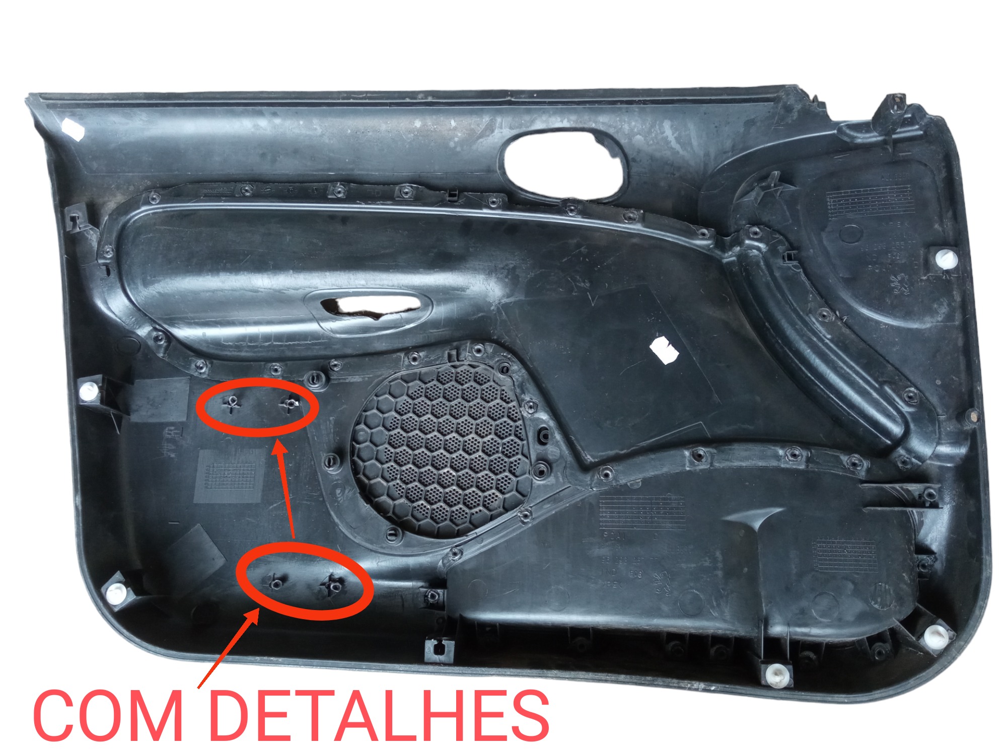 Forro De Porta Direito Peugeot 206 2p 2002 A 2006 Original  Preto 3