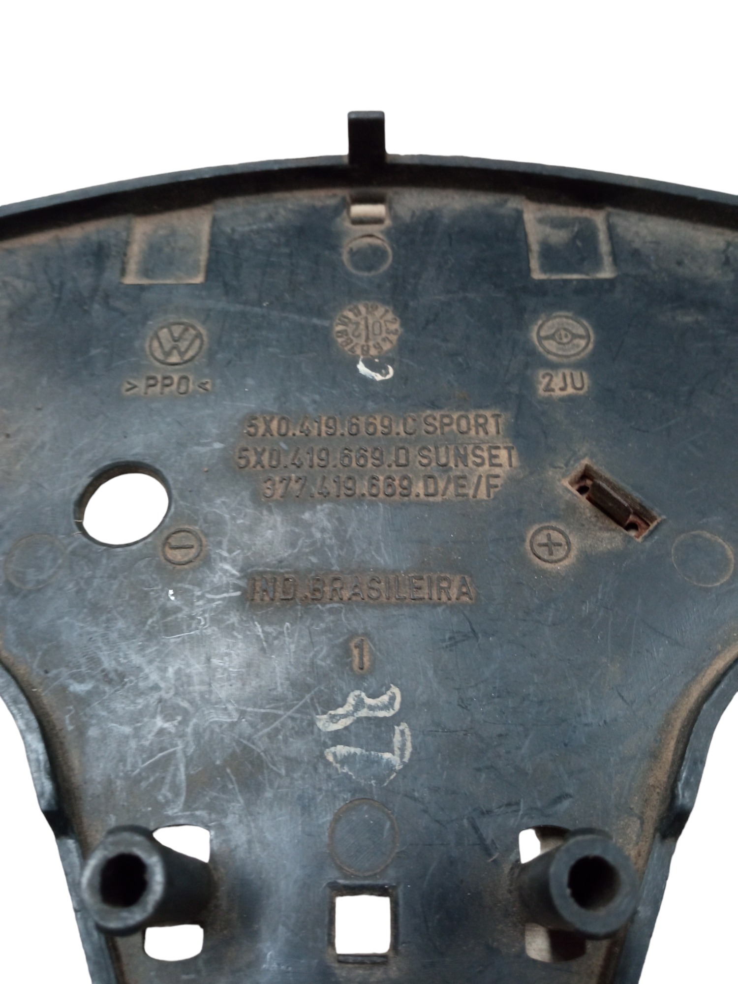 Base Tampa Buzina Volante Original Volkswagen Gol/ Parati G3 Preto 5