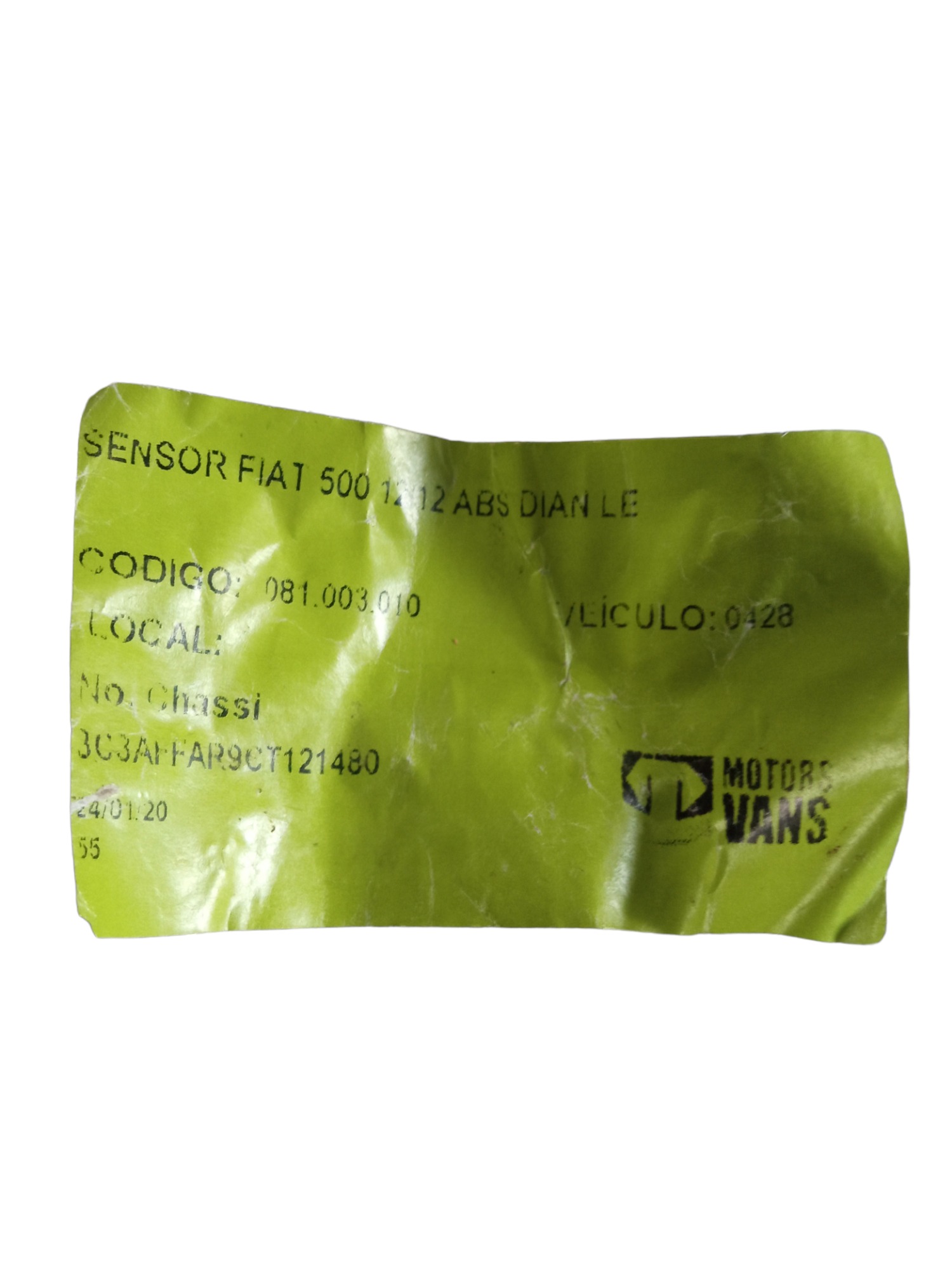 Sensor Abs Dianteiro Esquerdo Fiat 500 2012 M.v 5