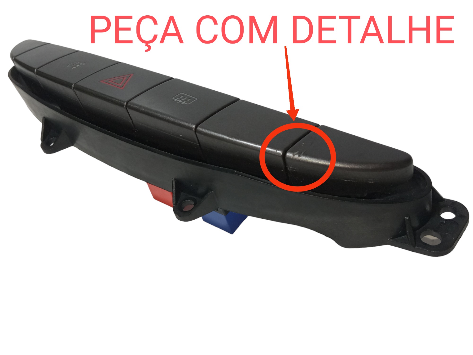 Botao Pisca Alerta Desembacador Farol Milha Chery S18 2012 Cinza 2
