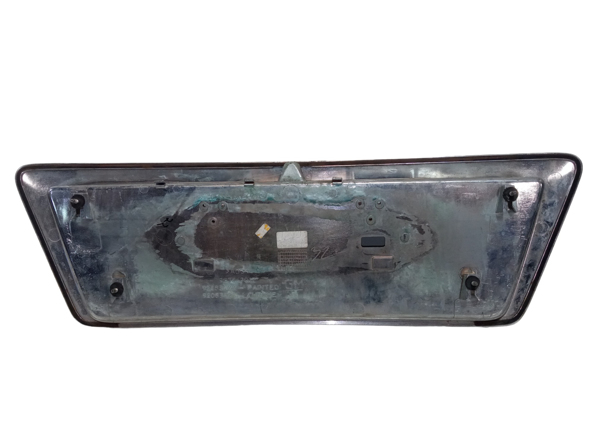 Acabamento Friso Moldura Luz Placa Traseira Omega 2003 2006  Preto 4