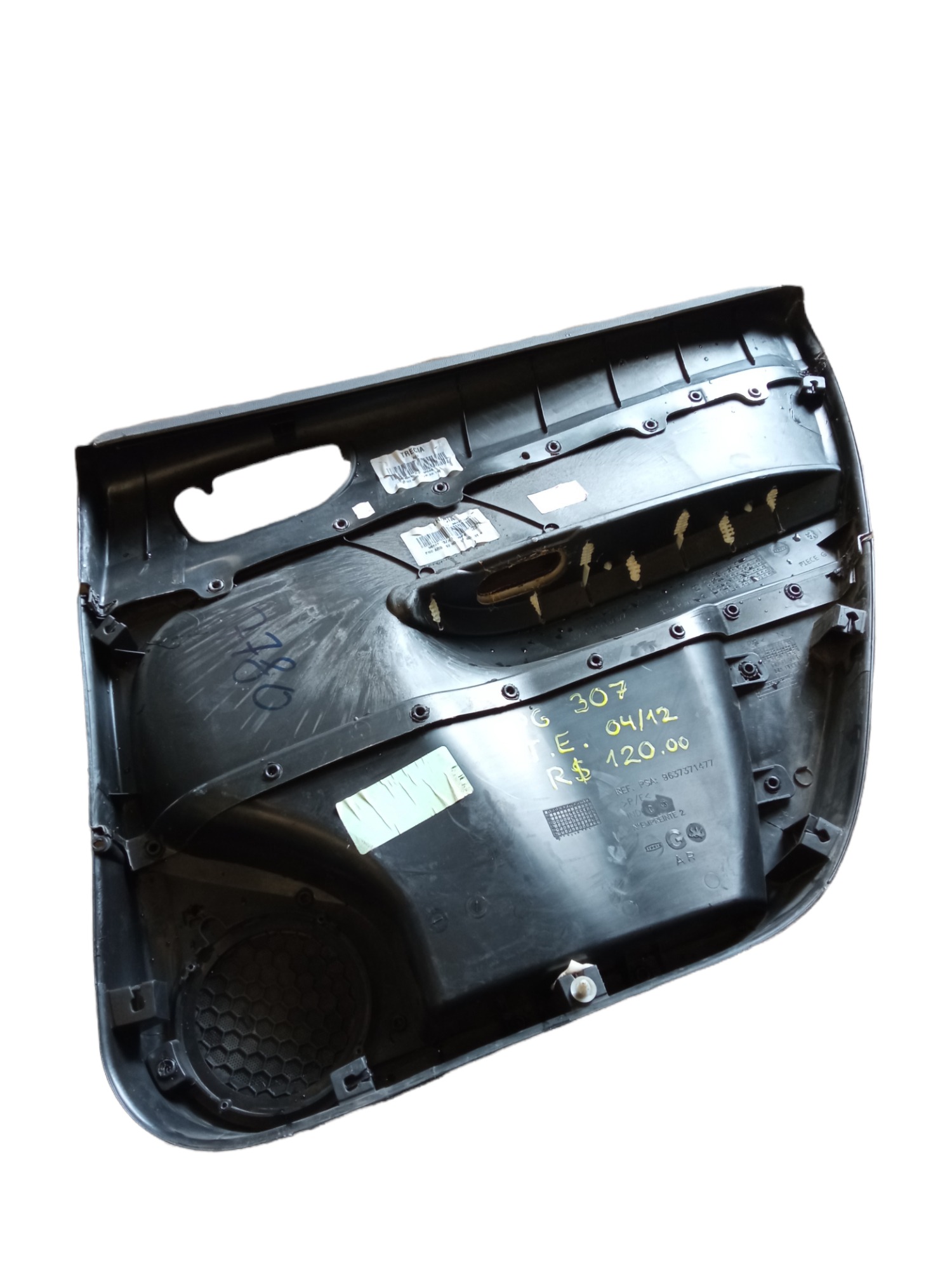 Forro  Porta Traseira Esquerda Peugeot 307 2004 Usado  Preto 4