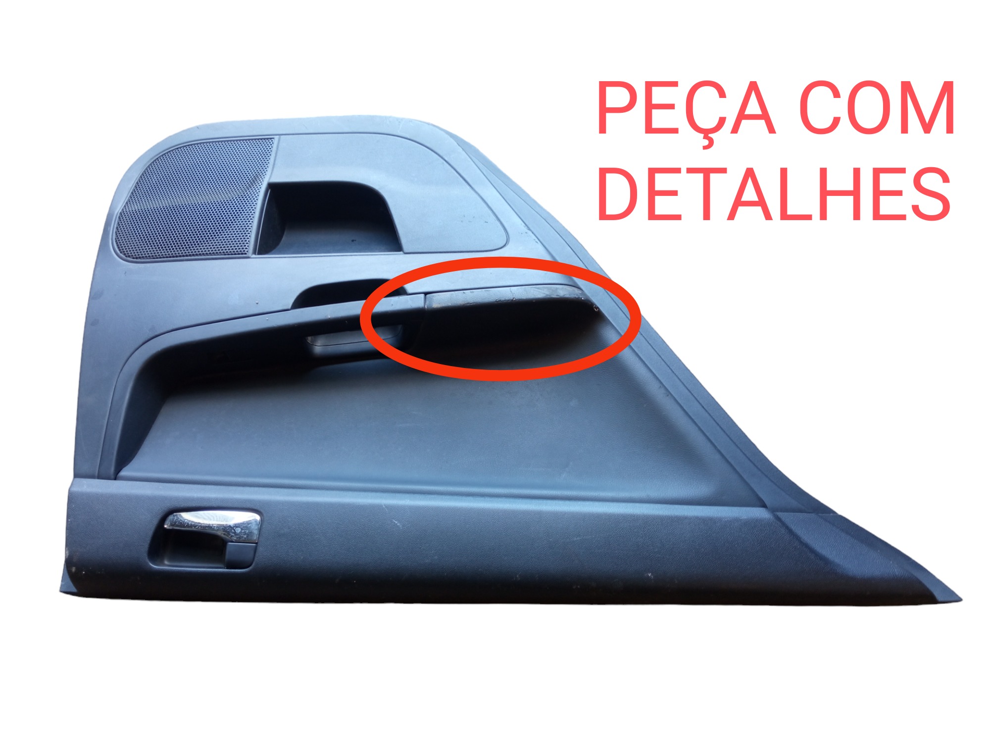 Forro De Porta Traseira Esquerda Lancer 2013 Original Usado Cinza 2