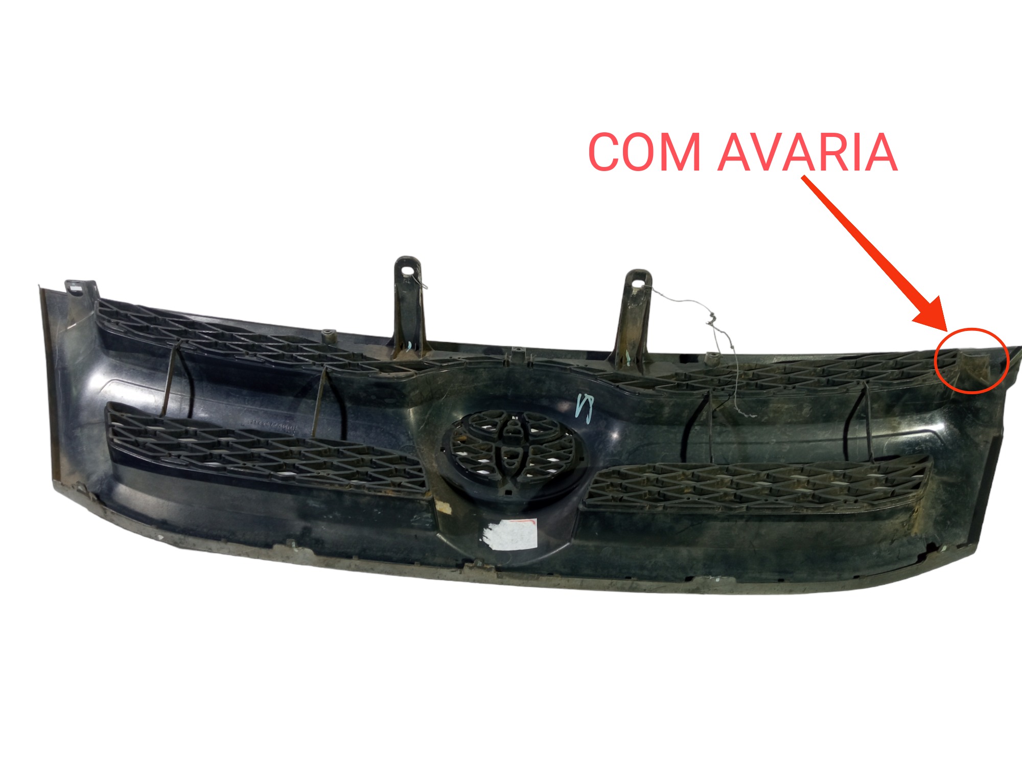 Grade Radiador Moldura Dianteira Superior Central Hilux 2006 4