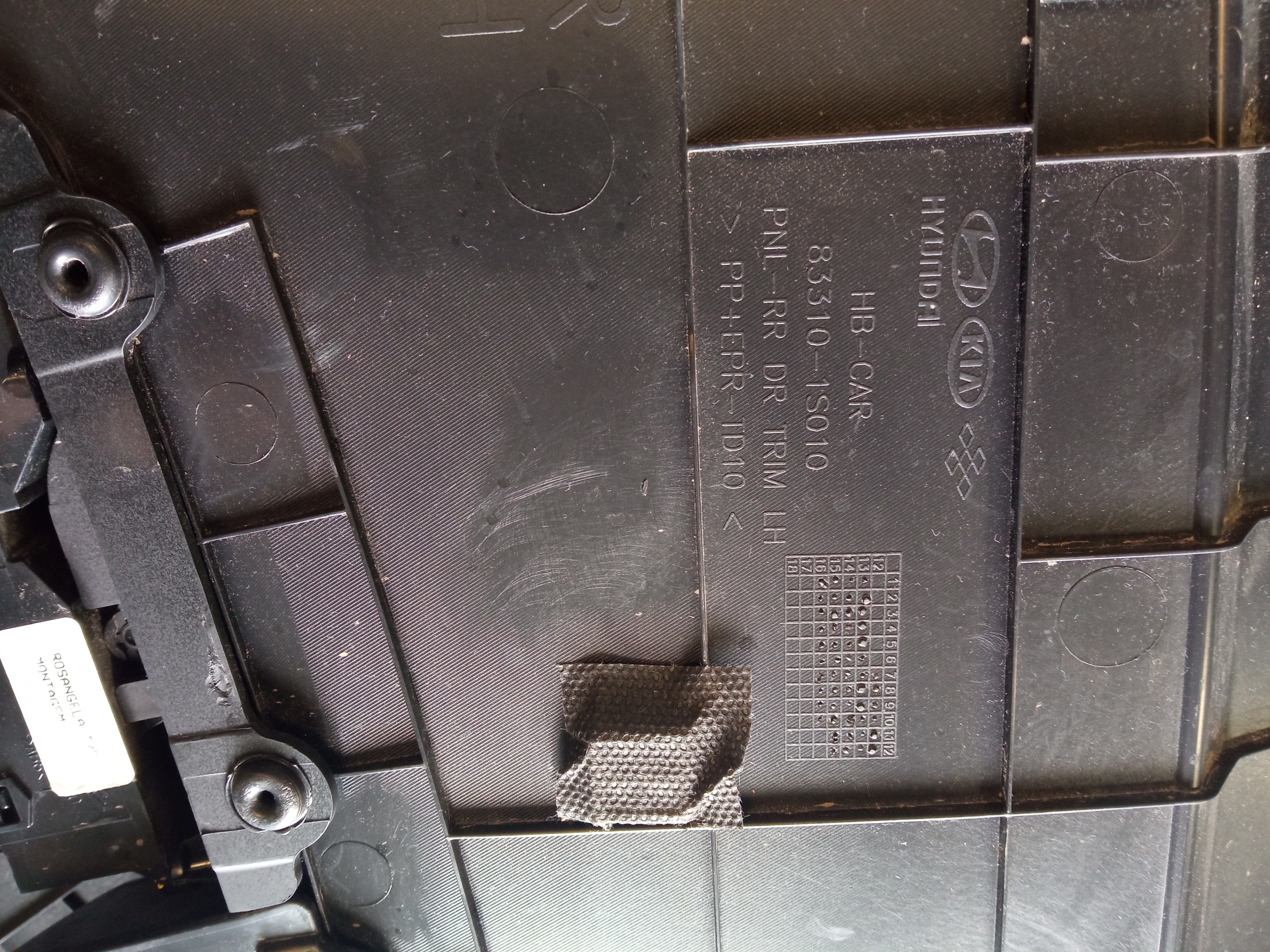 Forro De Porta Traseiro Esquerdo Hyundai Hb20 2012 Preto 7
