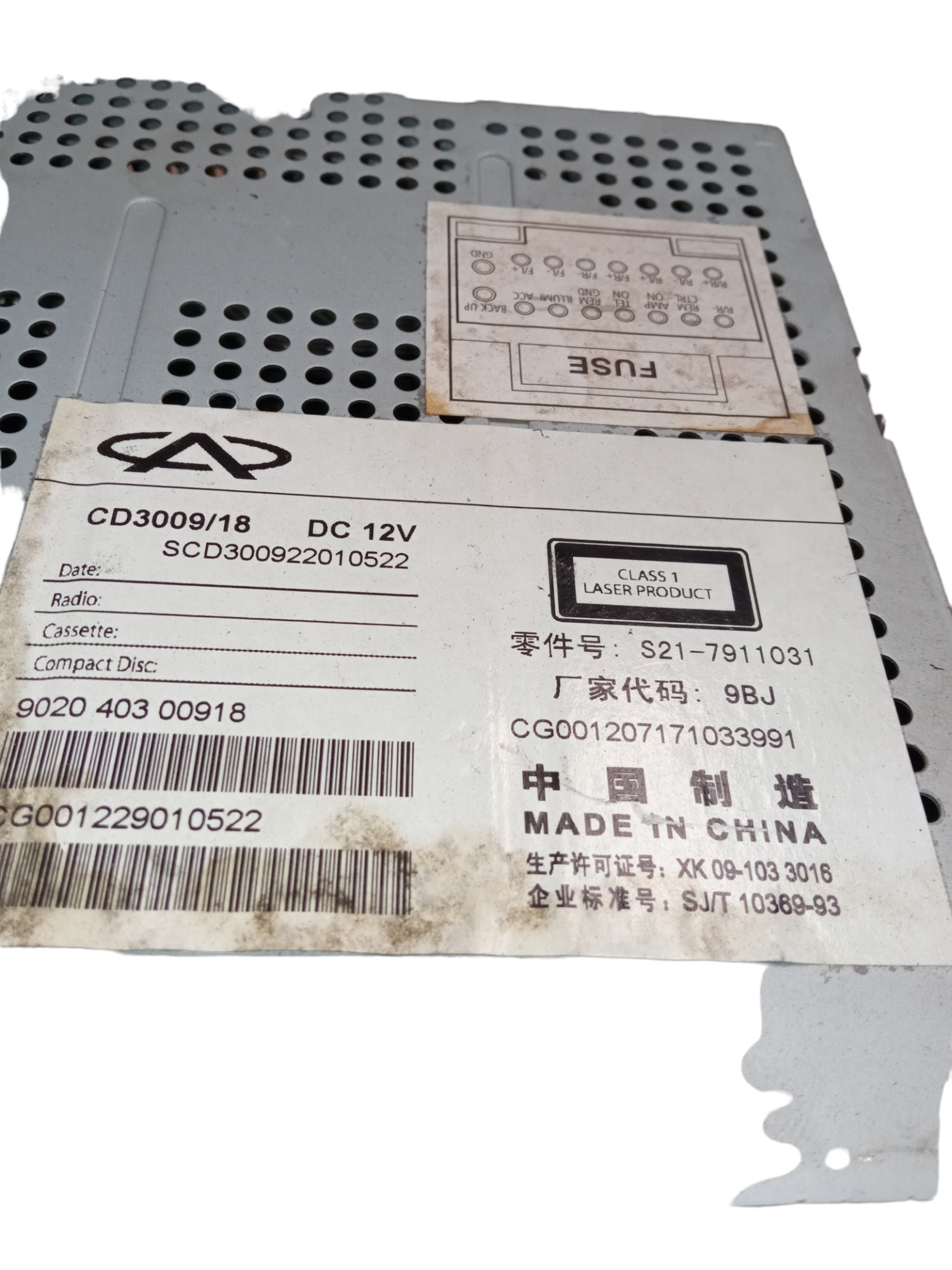 Rádio Original Chery Celer 12/15 M.v 6