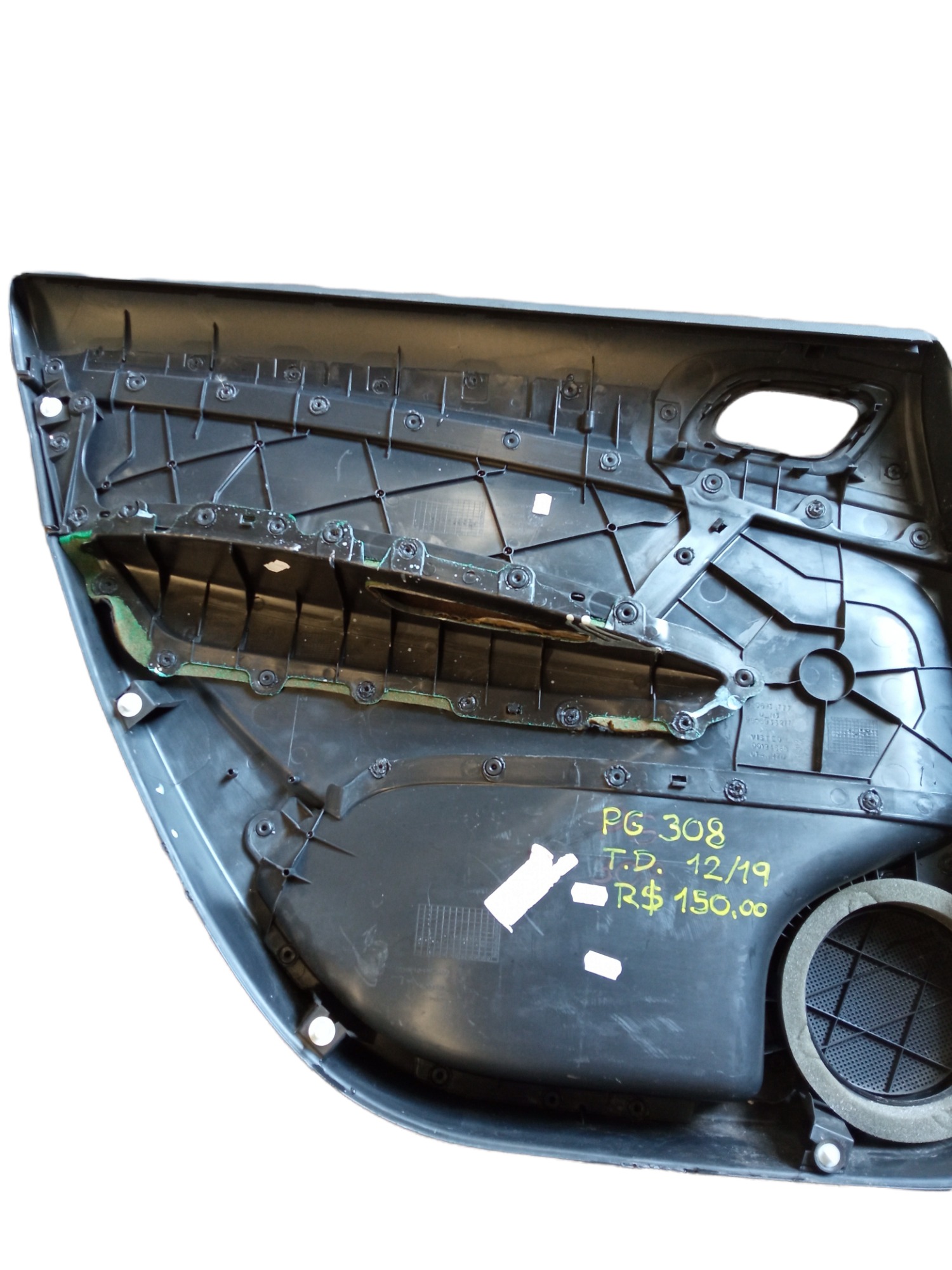 Forro De Porta Traseira Direita Peugeot 308 2012 A 2019 Preto 4