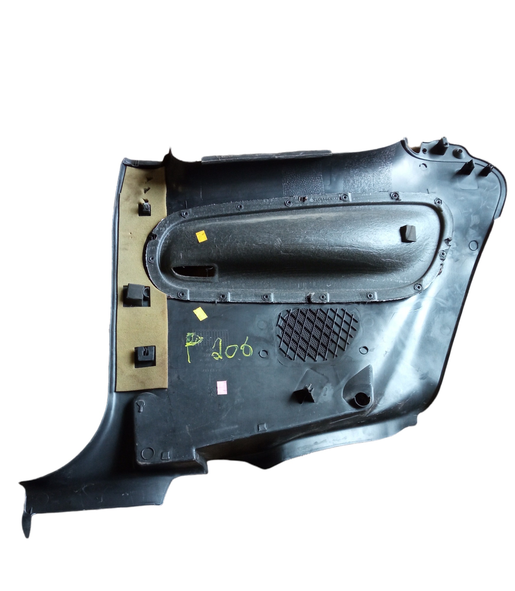 Forro Lateral Traseiro Esquerdo Peugeot 206 2000 A 2005 Preto 2