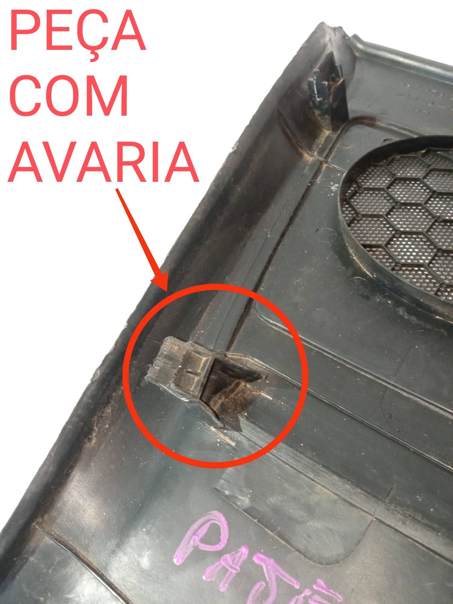 Moldura Tela Alto Falante Traseiro Esquerdo Pajero Tr4 2006 Cinza 2