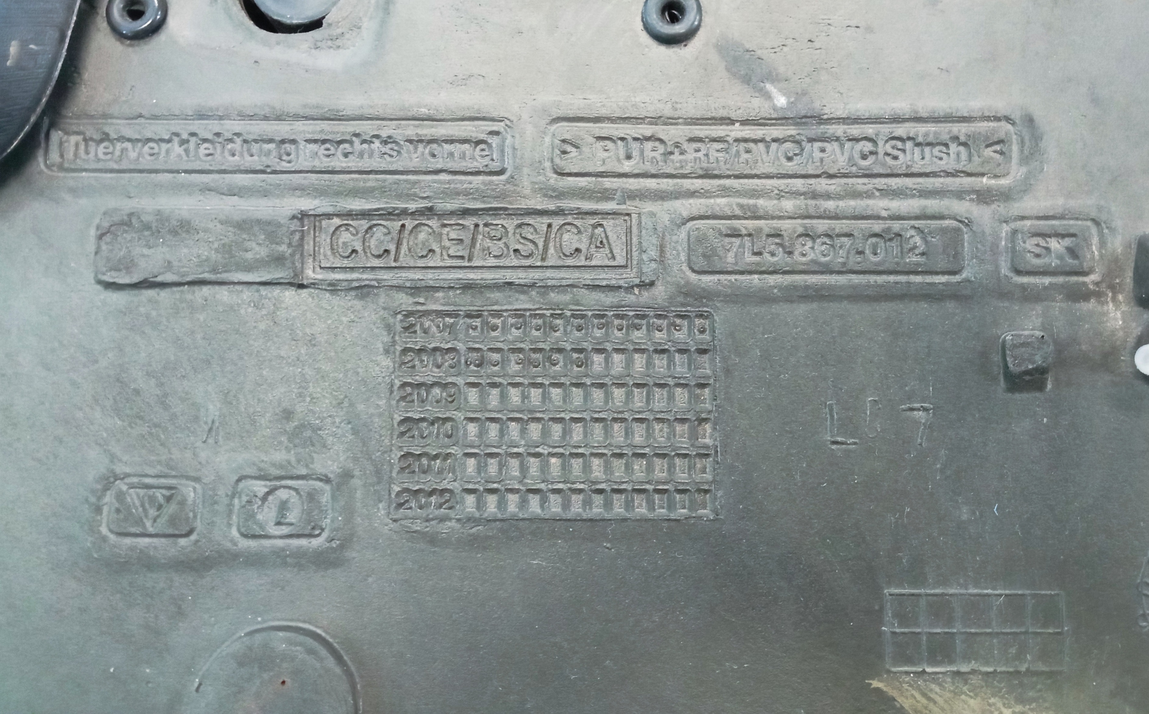 Forro Porta Dianteira Direita Porsche Cayenne 2009 Original  Cinza 4