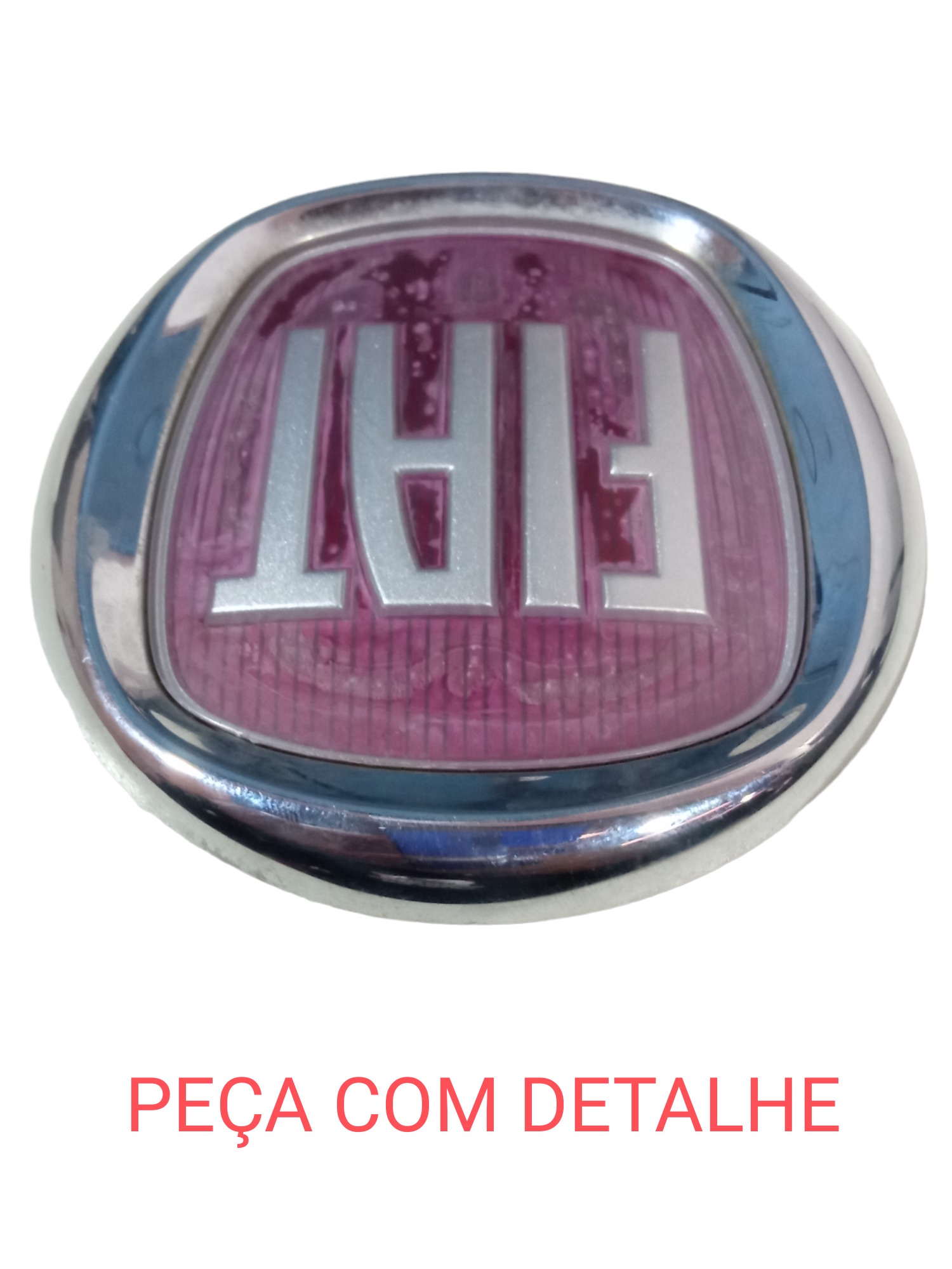 Emblema Tampa Traseira Fiat Palio 2013 Siena Strada Original Vermelho 2
