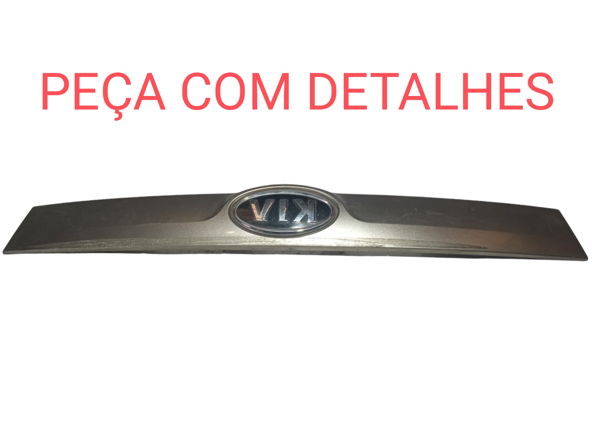 Friso Moldura Luz Placa Tampa Traseira Kia Picanto 2008 2011 Cinza 2