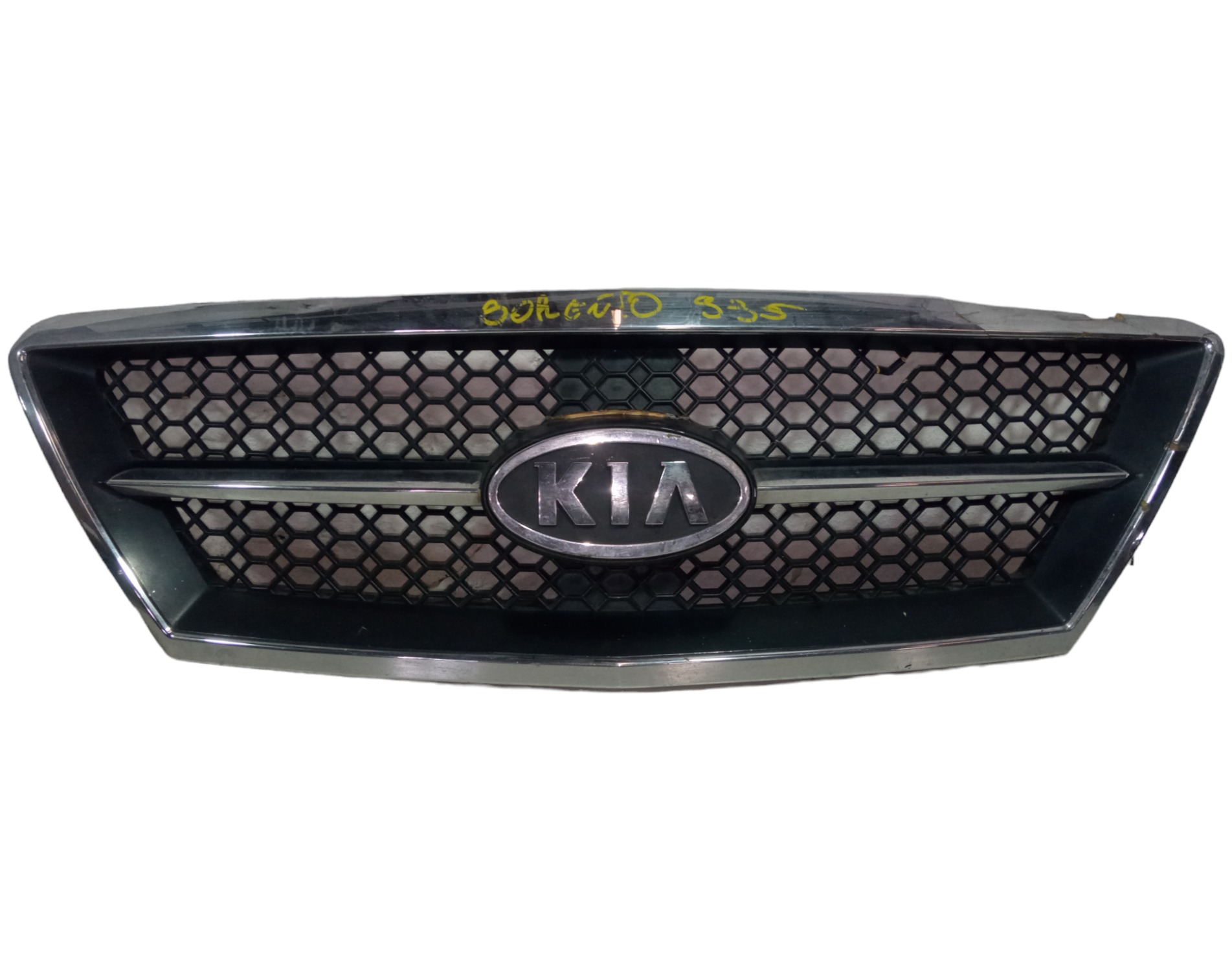 Moldura Grade Dianteira Superior Kia Sorento 2002 2006 Usado Preto Fosco 1