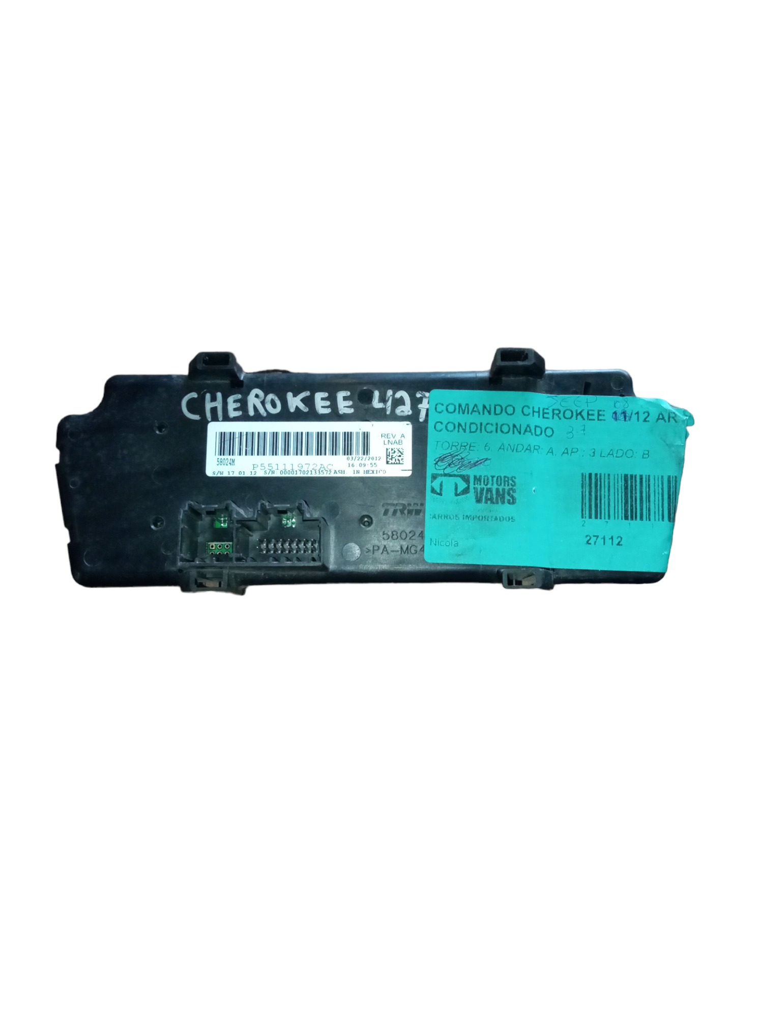 Comando Do Ar Condicionado Jeep Cherokee 2008/2012 3.7. M.v 2