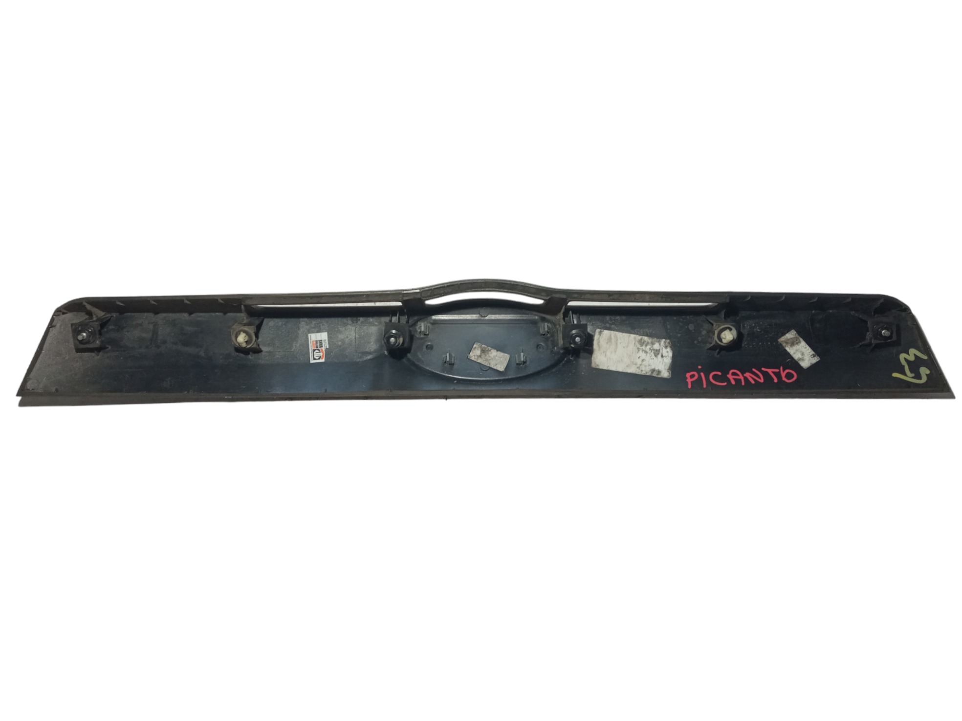Friso Moldura Luz Placa Tampa Traseira Kia Picanto 2008 2011 Cinza 4