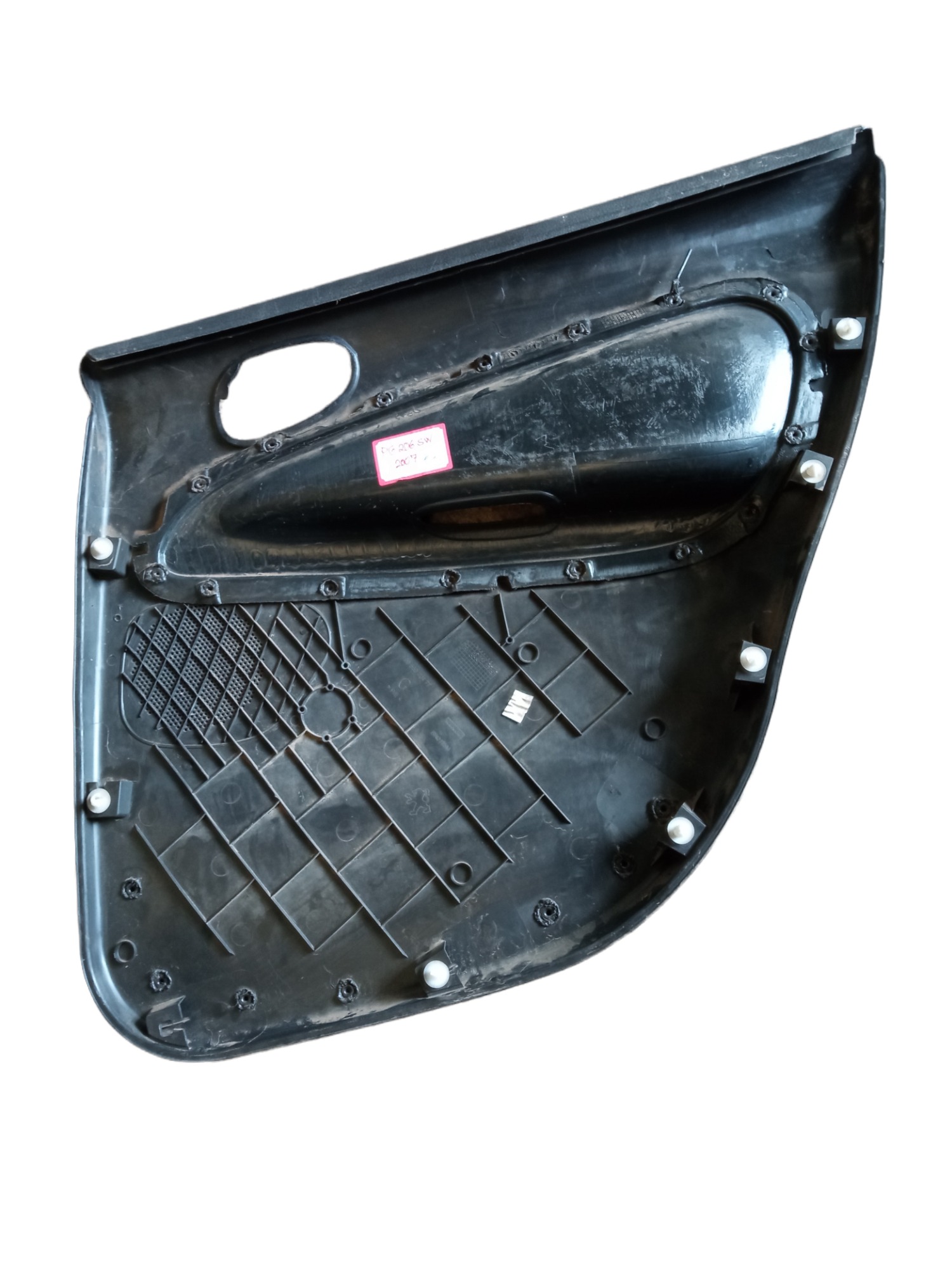 Forro De Porta Traseira Esquerda Peugeot 206 Sw 2007 Preto 2