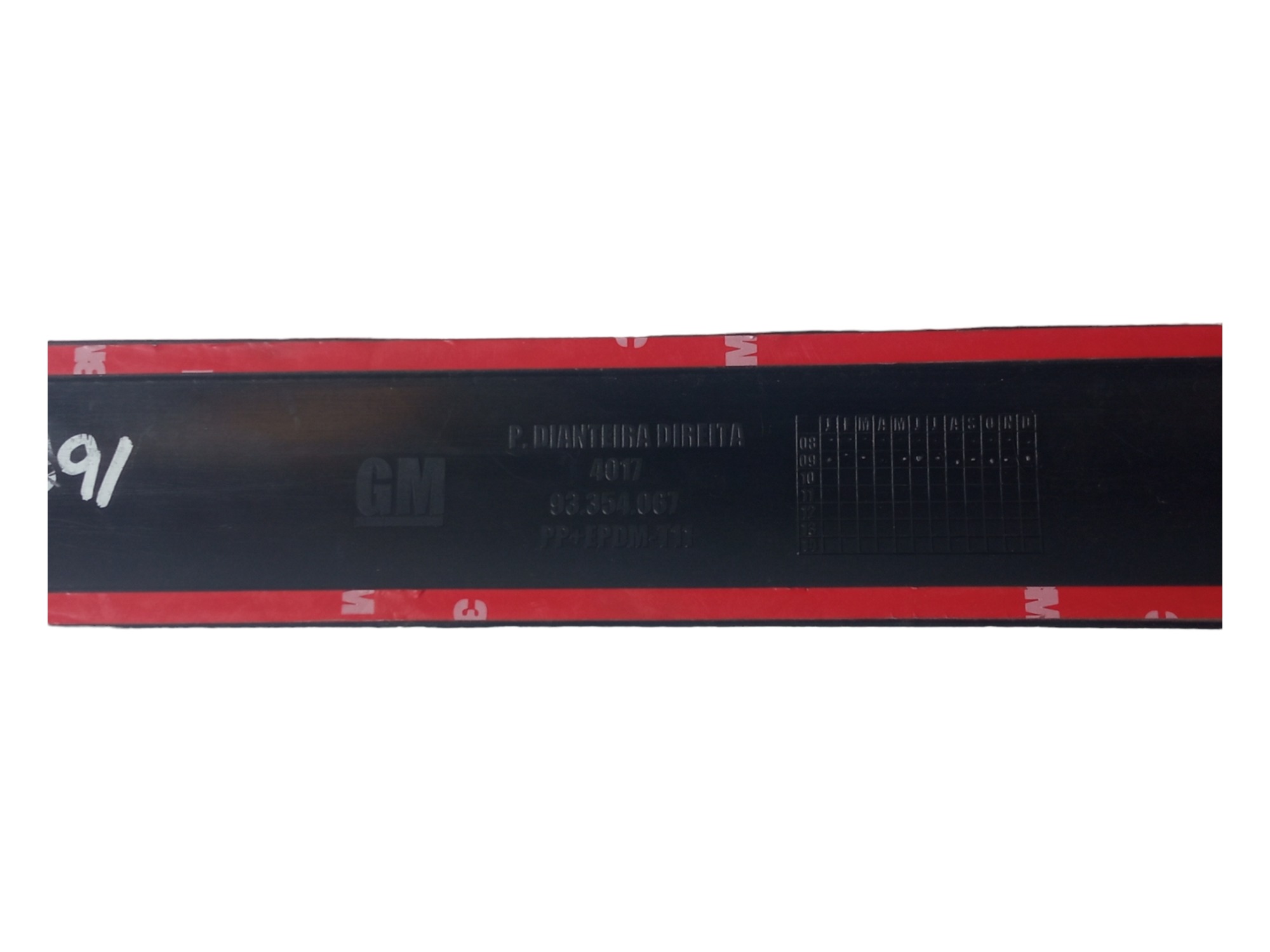 Friso Porta Dianteira Direita Chevrolet Corsa Classic 2009 Preta 3