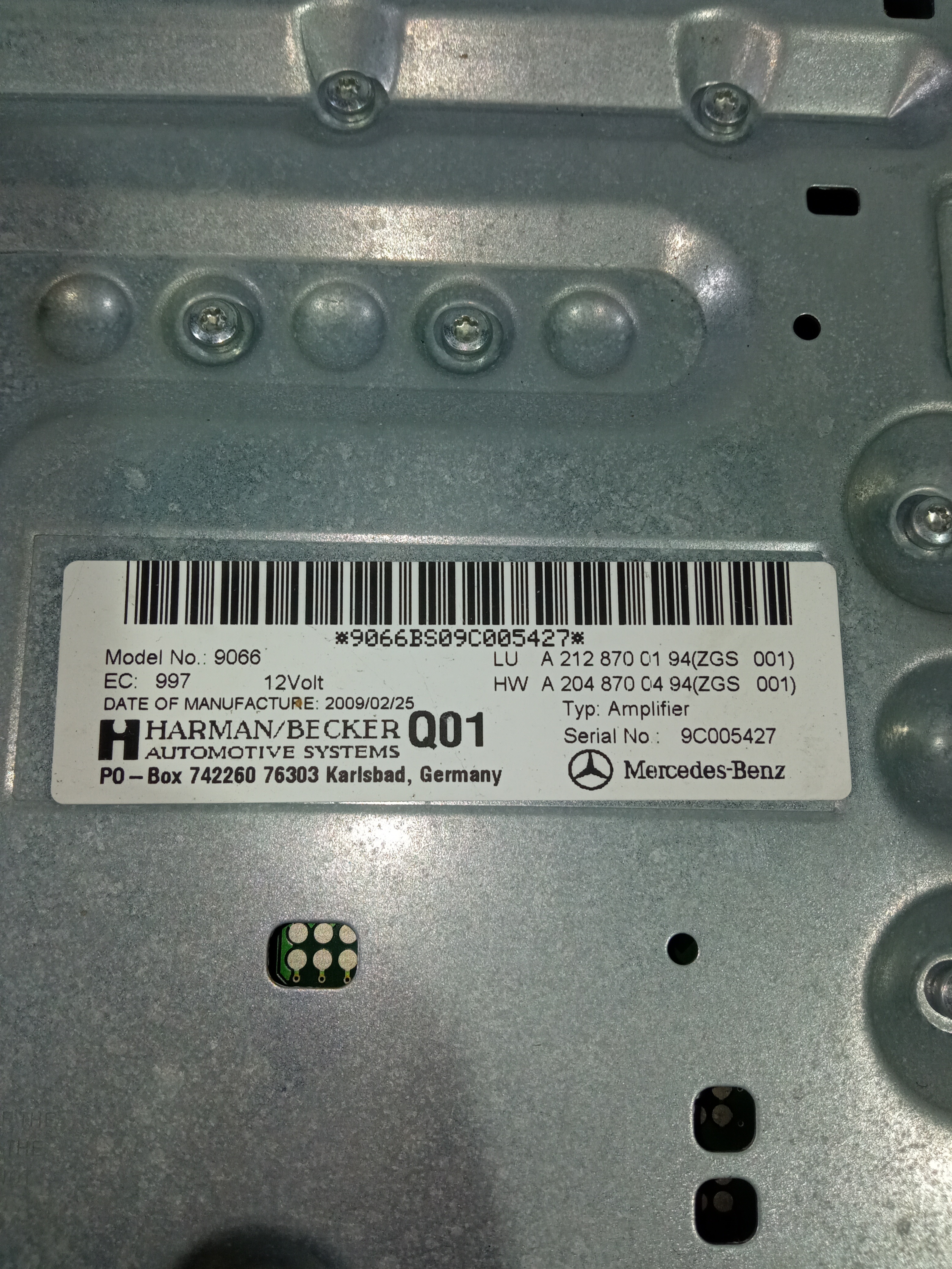 Módulo De Som Original Mercedes E350 2009 Prata 5