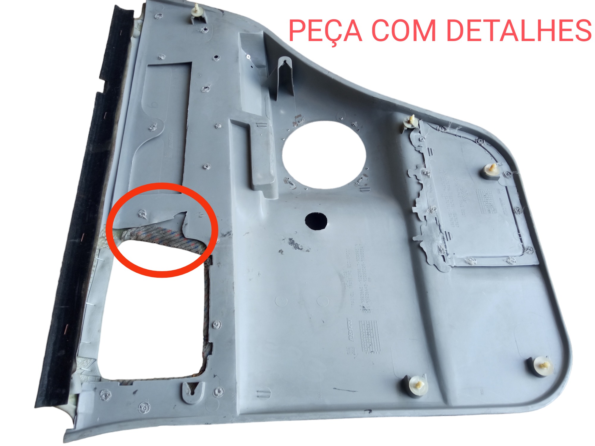 Forro Porta Traseira Esquerda Gm Blazer 99 2000 Original  Cinza 2
