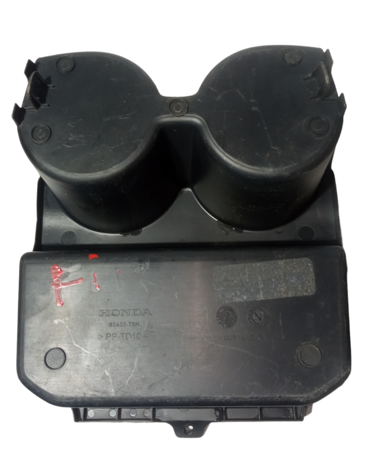 Porta Copos Console Central Honda Fit 2016 A 2020 Original  Preto 4