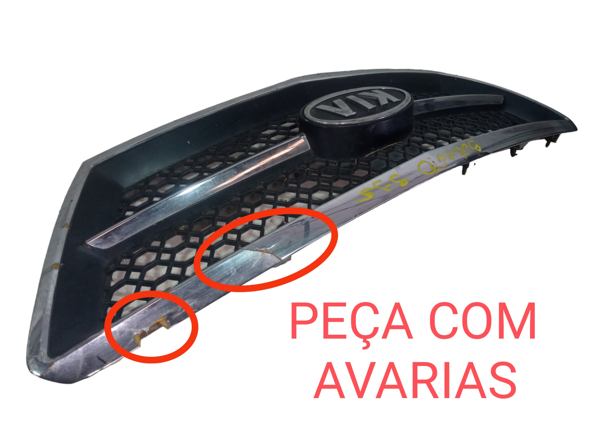 Moldura Grade Dianteira Superior Kia Sorento 2002 2006 Usado Preto Fosco 2