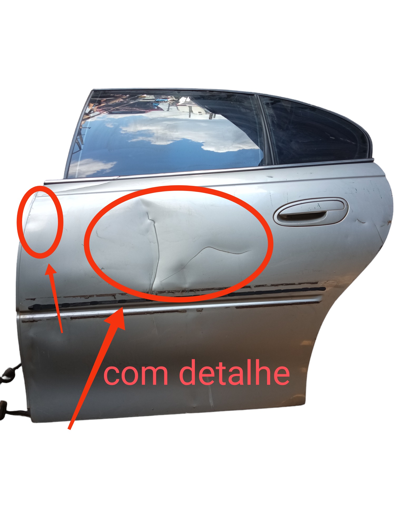 Porta Traseira Esquerda Gm Omega Fittipaldi 2002 2003 2004 Traseira Esquerdo Prata 2