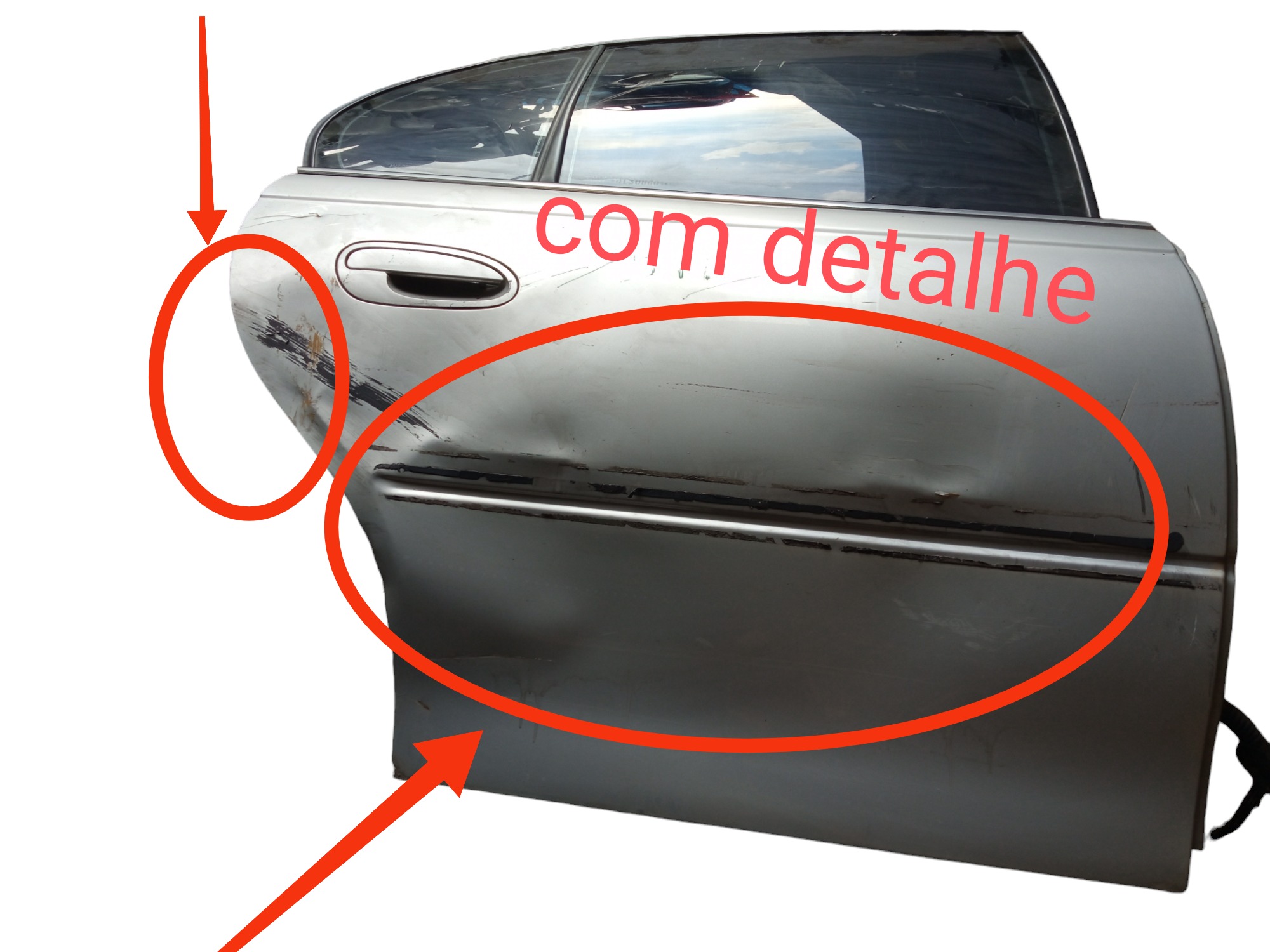 Porta Traseira Direita Gm Omega Fittipaldi 2002 2003 2004  Traseira Direito Prata 2